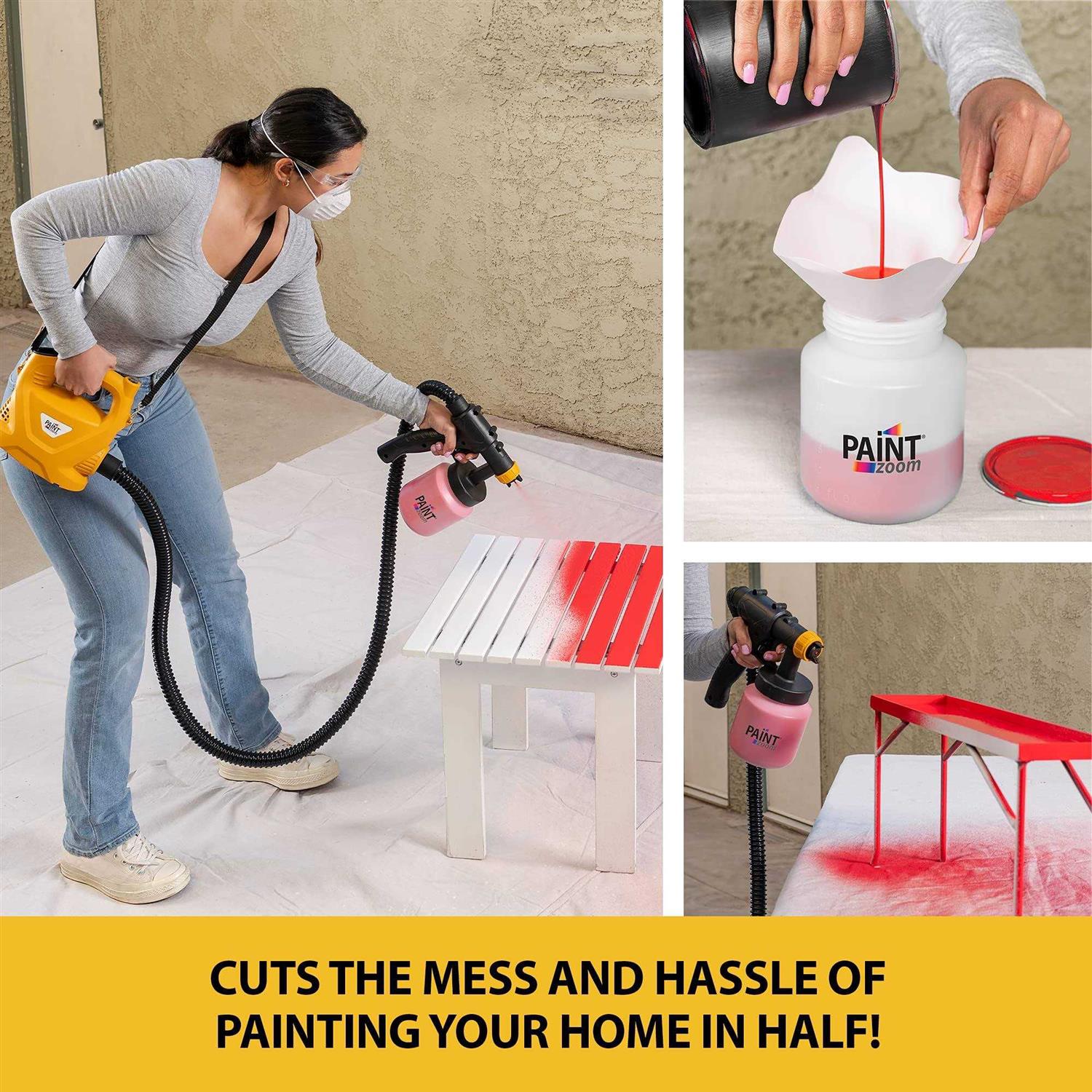 Paint Zoom Deluxe 3000 Series 30 oz. Paint Containers Handheld HVLP Paint Sprayer - Image 2