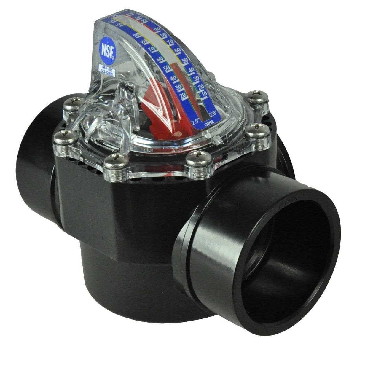 H2 Flow Controls Fv-c Control FlowVis 2 x 2.5in. Complete Pool Flow Meter and Check Valve