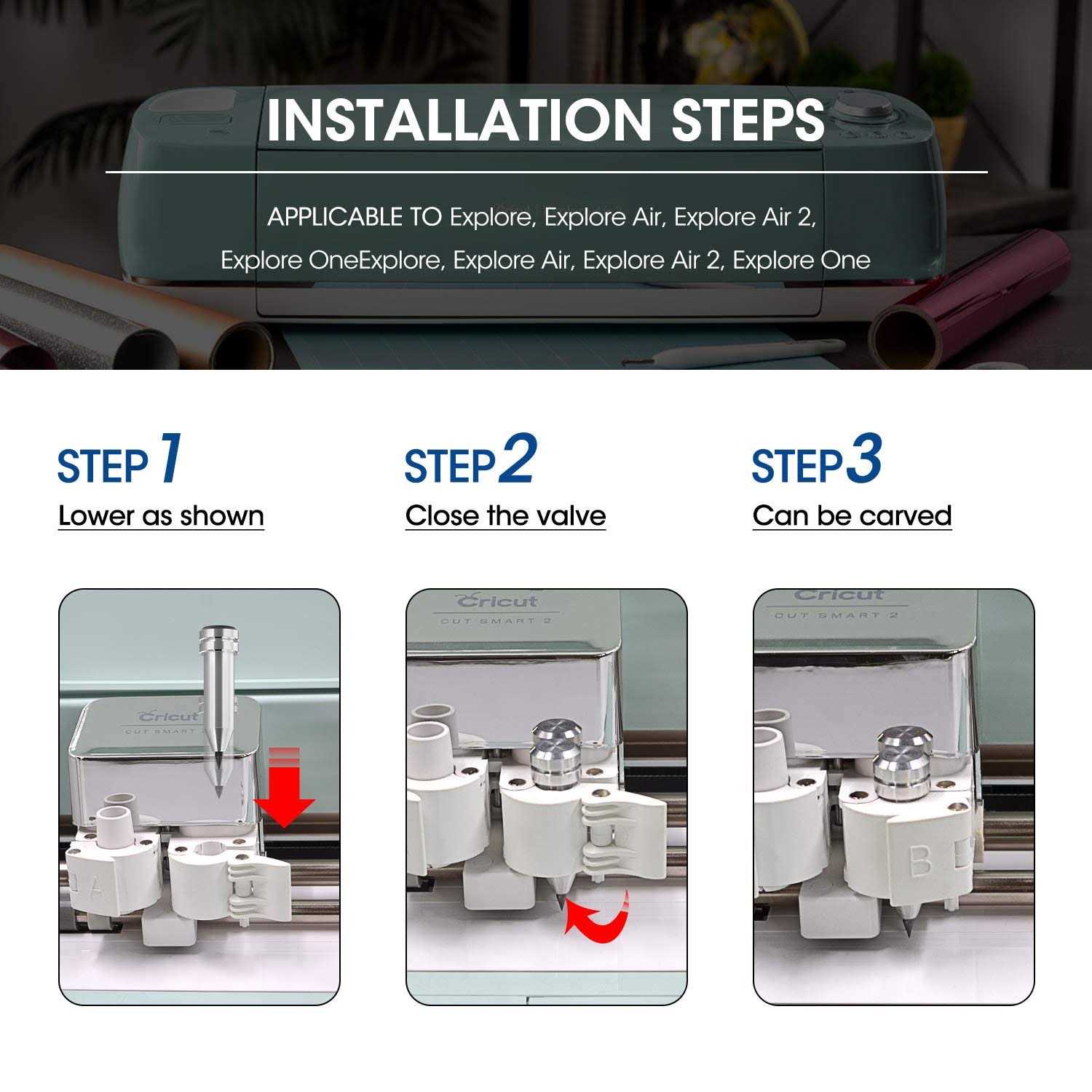 Etching/Engraving Tool Compatible With Explore, Explore Air And Round Love Dog And Bone Metal Stamping Blanks 402723