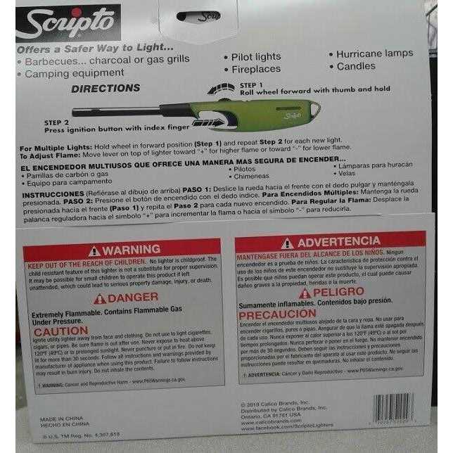 4 Pack Scripto Multi-Purpose Lighter BBQ Barbecue Camping Durable Lighters - Image 3