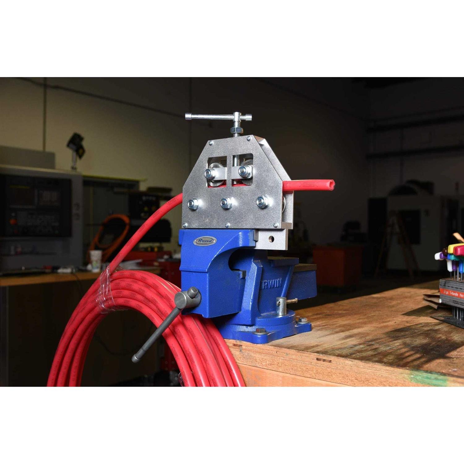 Table top ps 100 tool-less adjustable 3/16 to 1 inch tube maxline pex pipe fuel line bench clamp straightener - Image 3