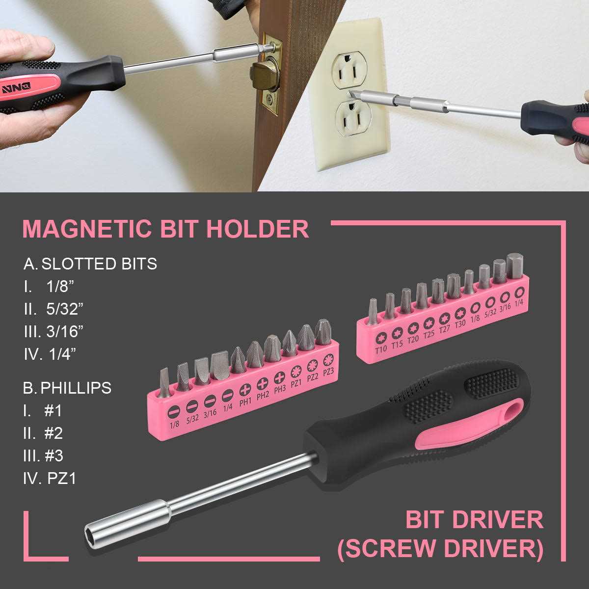 39 Piece Portable Household Hand Tool Kit Storage Toolbox DNA Motoring Finish - Image 5