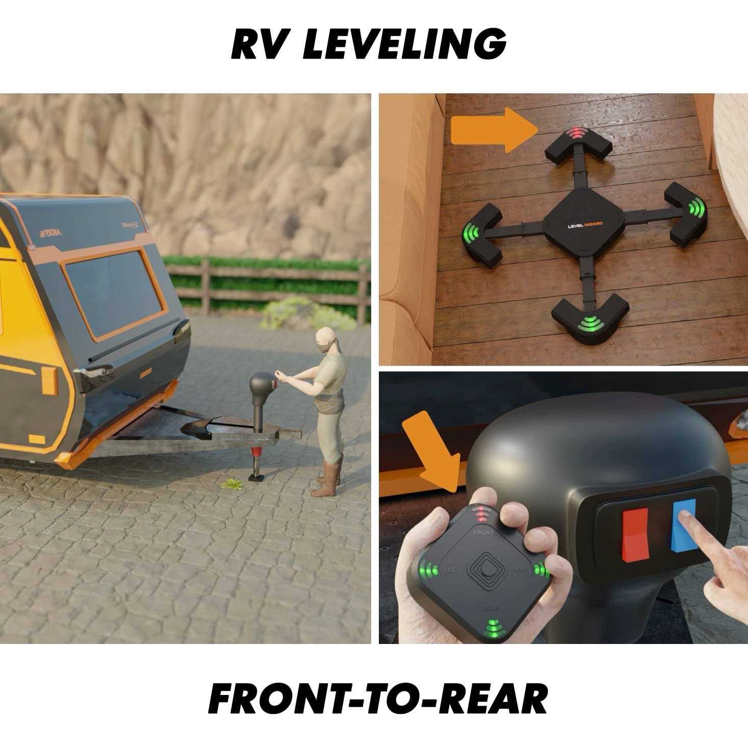 CARMTEK Level Wizard v2.0 Wireless RV Leveling System 2022 Camper Leveling System with Extensible Legs for an Accurate Leveling - Image 3