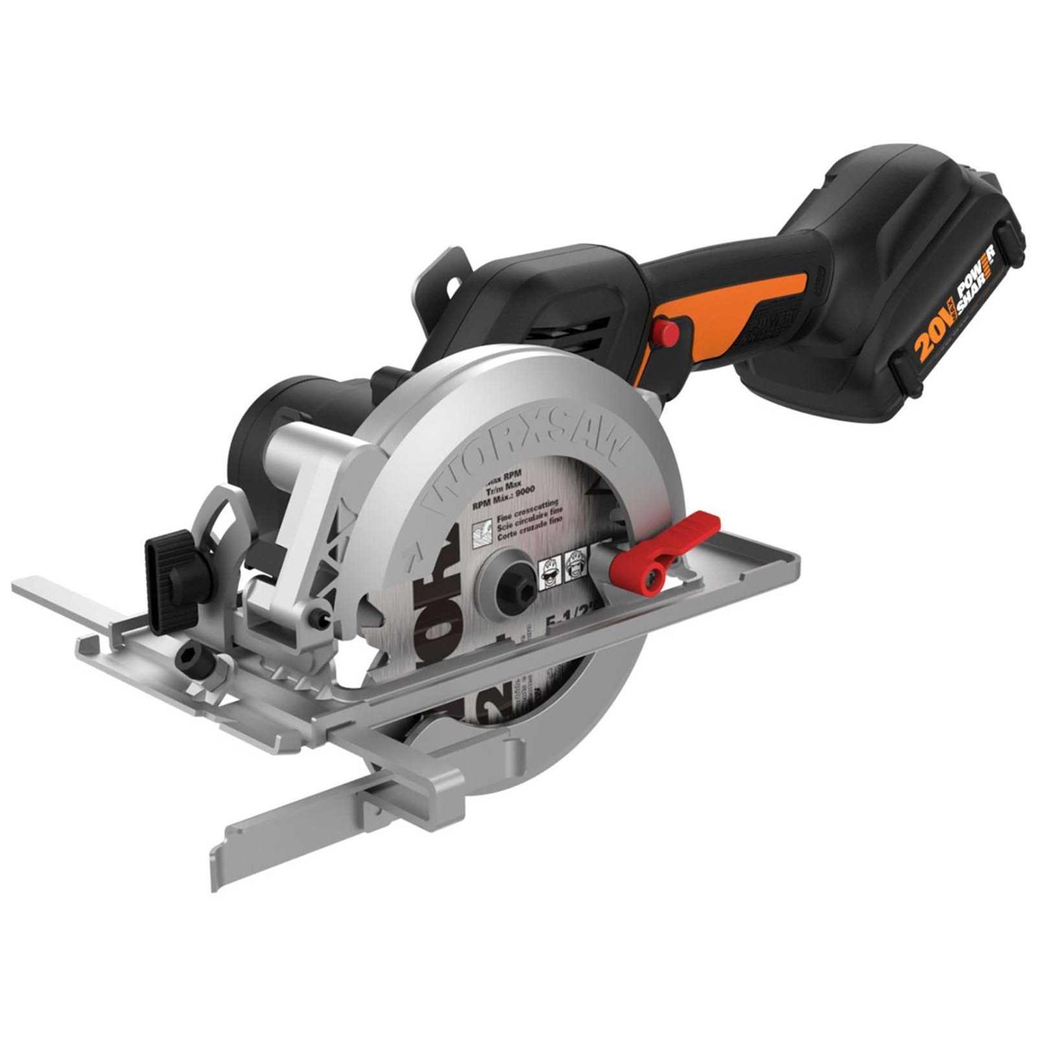 Worx WX531L 20V Worxsaw 4.5 Cordless Compact Circular Saw