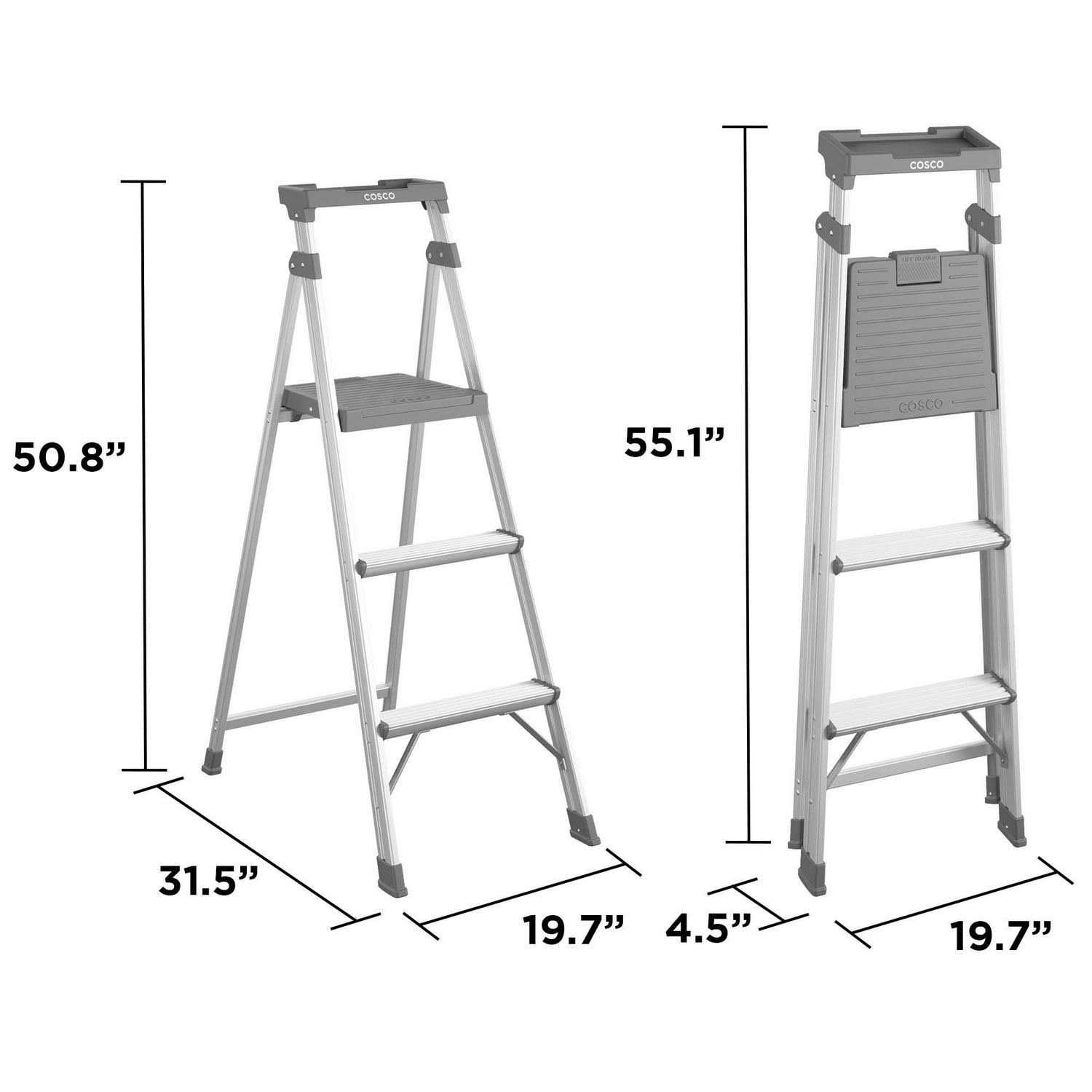 Cosco Lite Solutions 3-Step Step Stool - Image 3