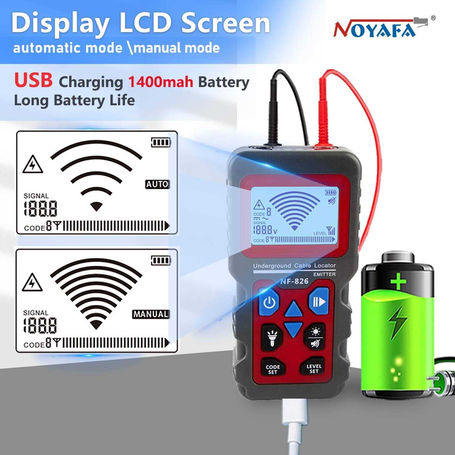 Buy Noyafa NF-826 Underground Cable Locator - Image 3