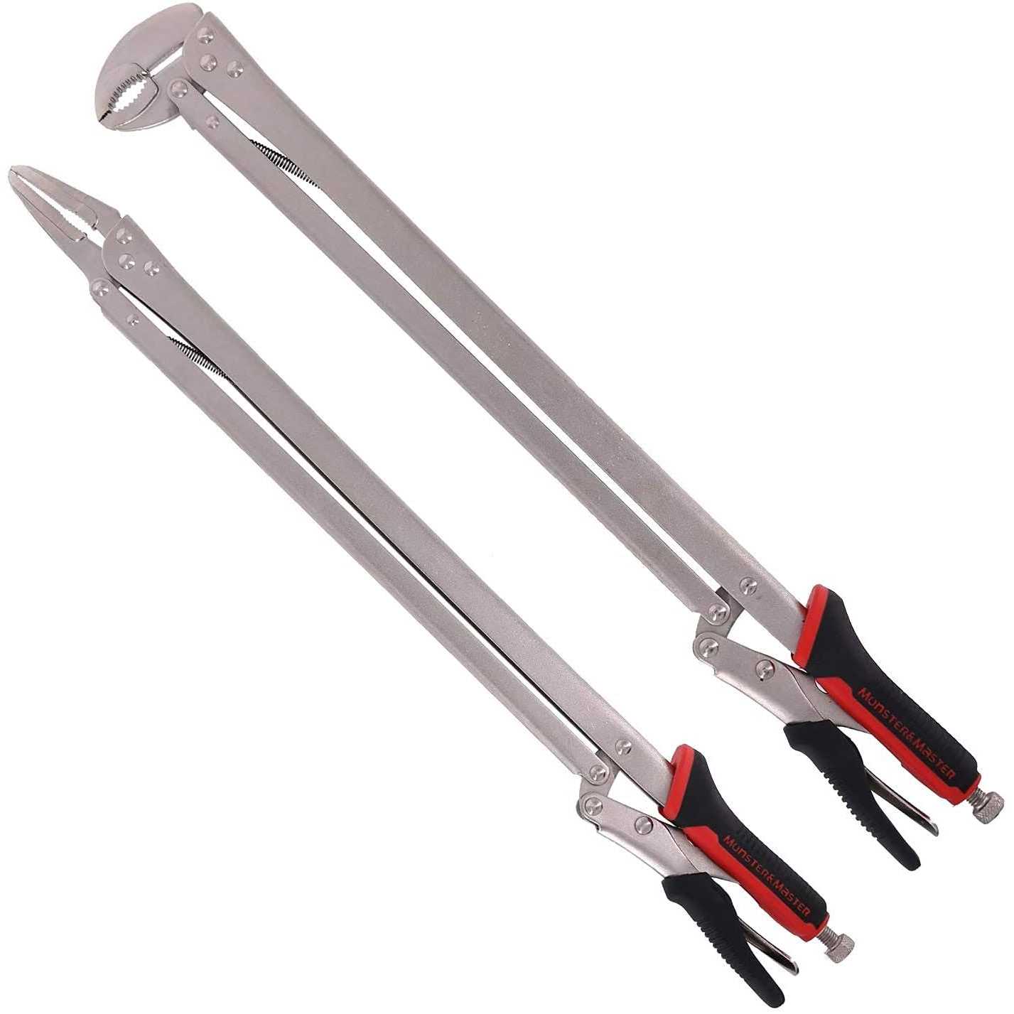 Monster&Master Long Nose Vise Grip Locking Pliers Set 15 inch Extended Long Handle Vice Grip Pliers