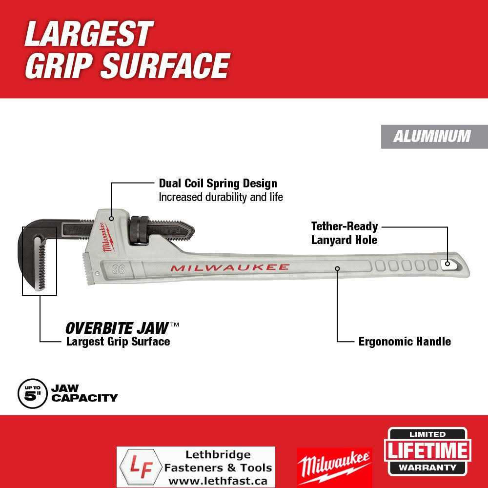 Milwaukee Aluminum Pipe Wrench 48-22 - Image 5
