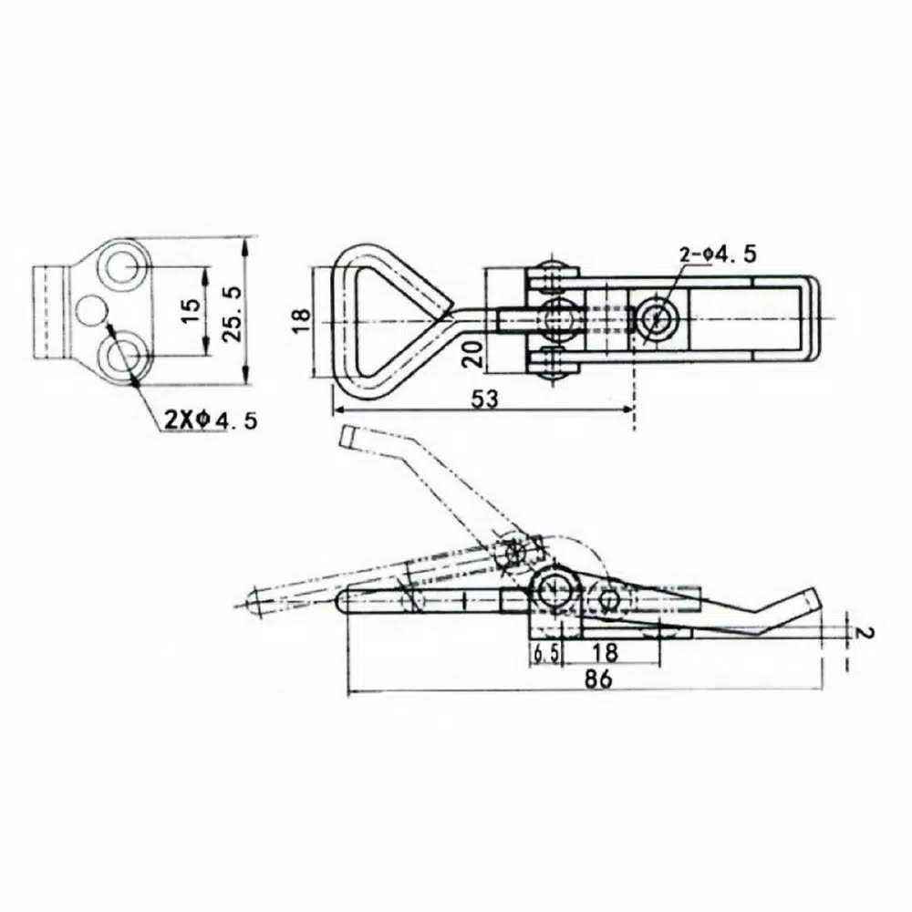 Powertec 20333 400 lbs. Pull-Action Latch Toggle Clamp - Image 3