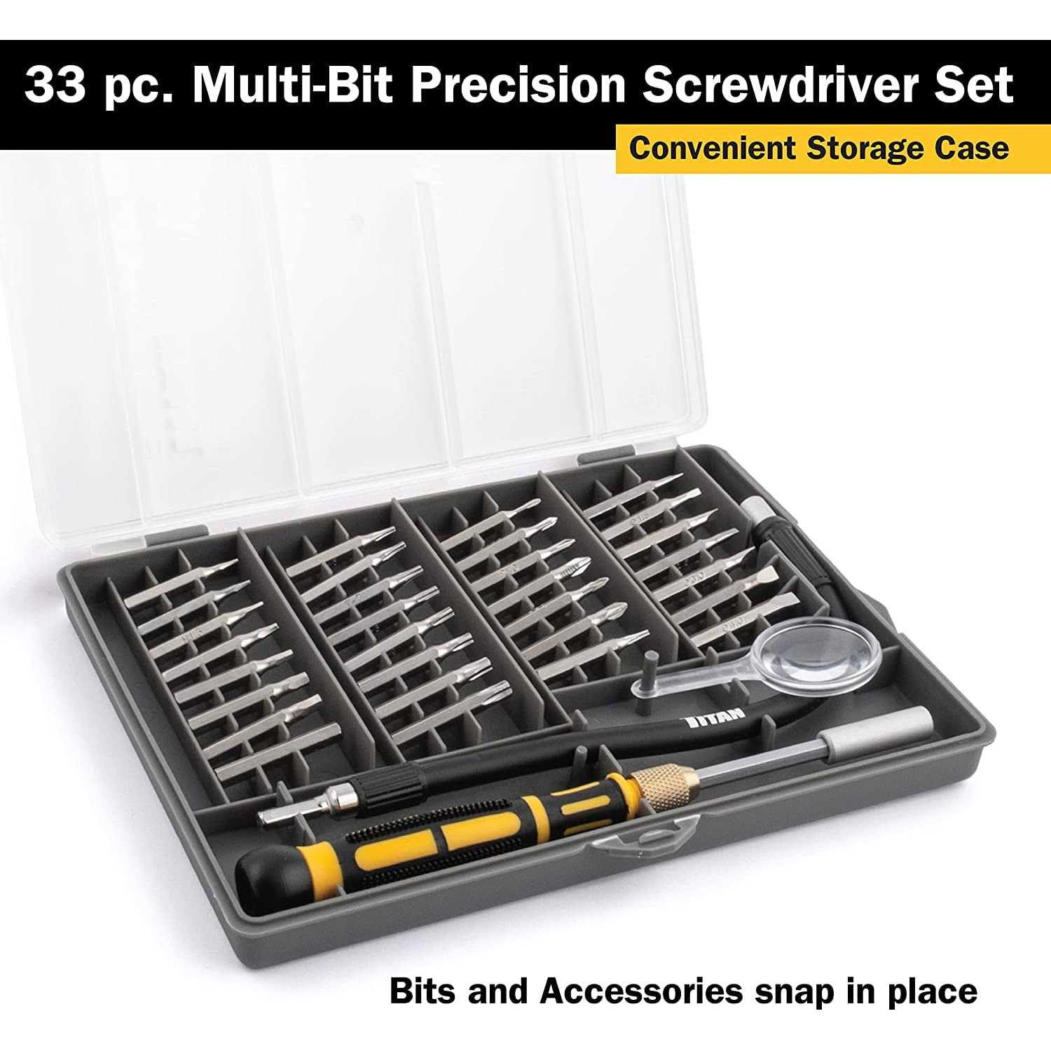Titan 16093 33-Piece Multi-Bit Precision Screwdriver Set - Image 4