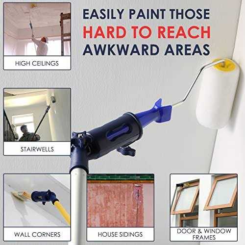 Aolamegs Multi-angle Paint Brush Extension Tool for High Ceilingssuitable for Fixing On Standard Threaded Extension Rod - Image 4