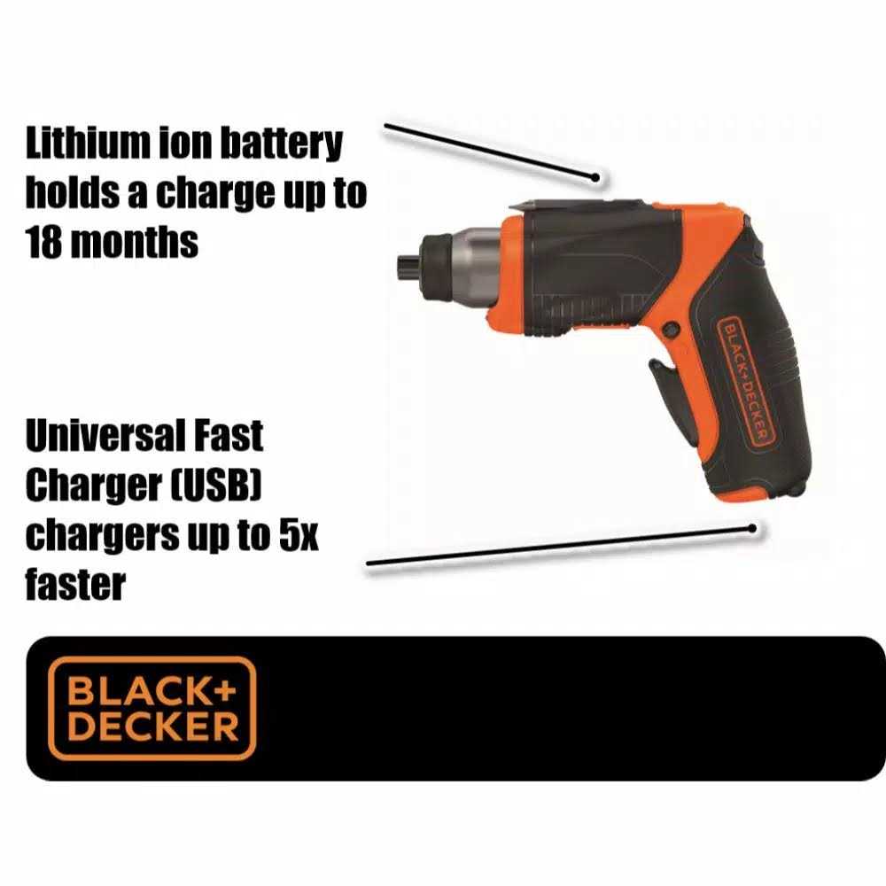 BLACK+DECKER 4-Volt MAX* Lithium Pivot Screwdriver - Image 5