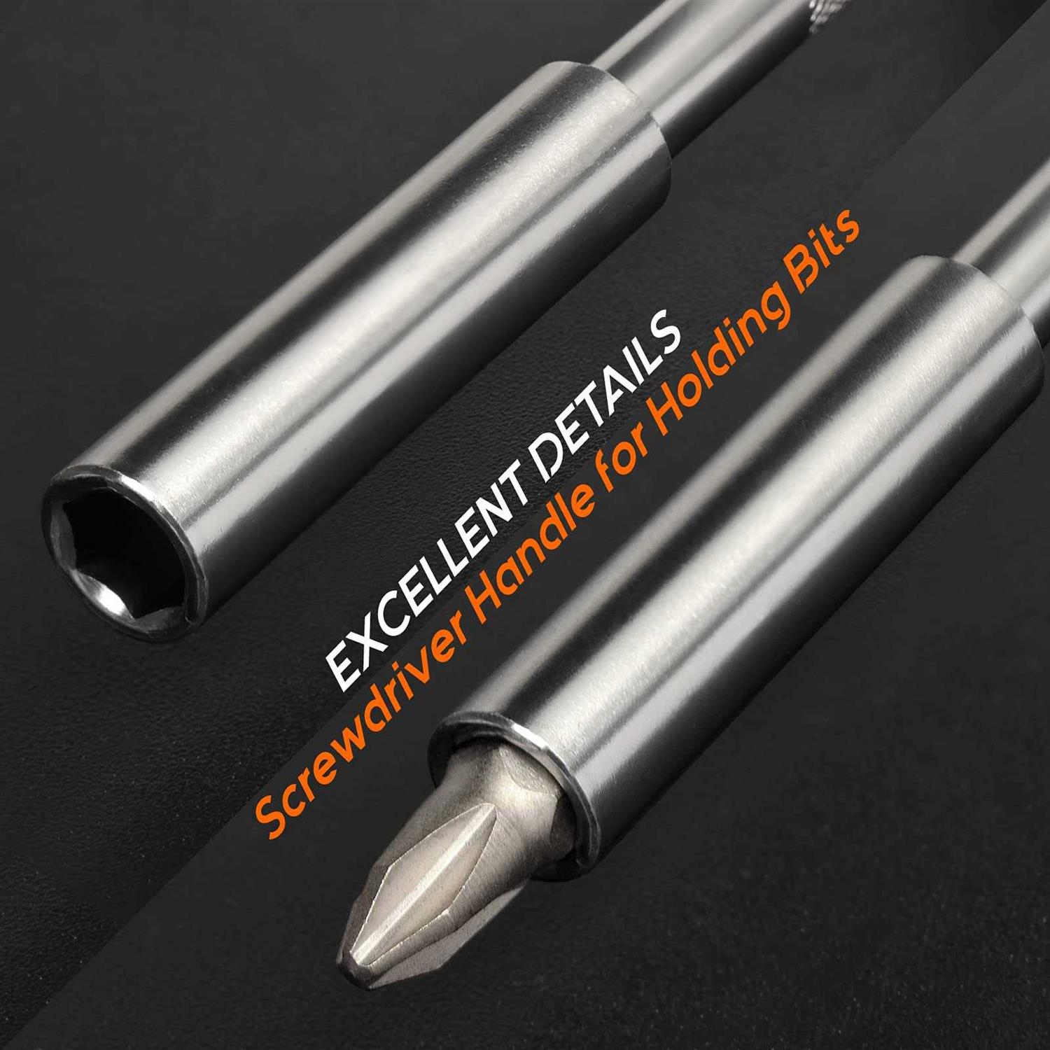 TEKPREM 1/4 Inch Magnetic Bit Driver, Screwdriver Handle for Holding Bits Strong Magnet Tip - Image 3