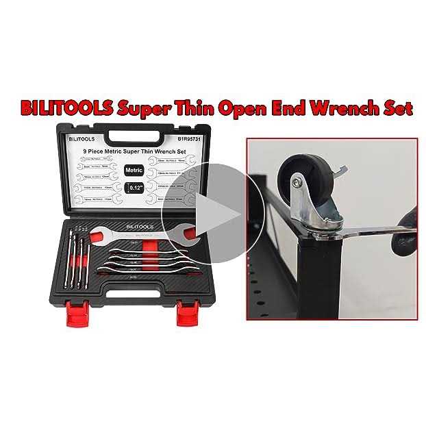 BILITOOLS Super Thin Open End Wrench Set 9 Piece - Image 5