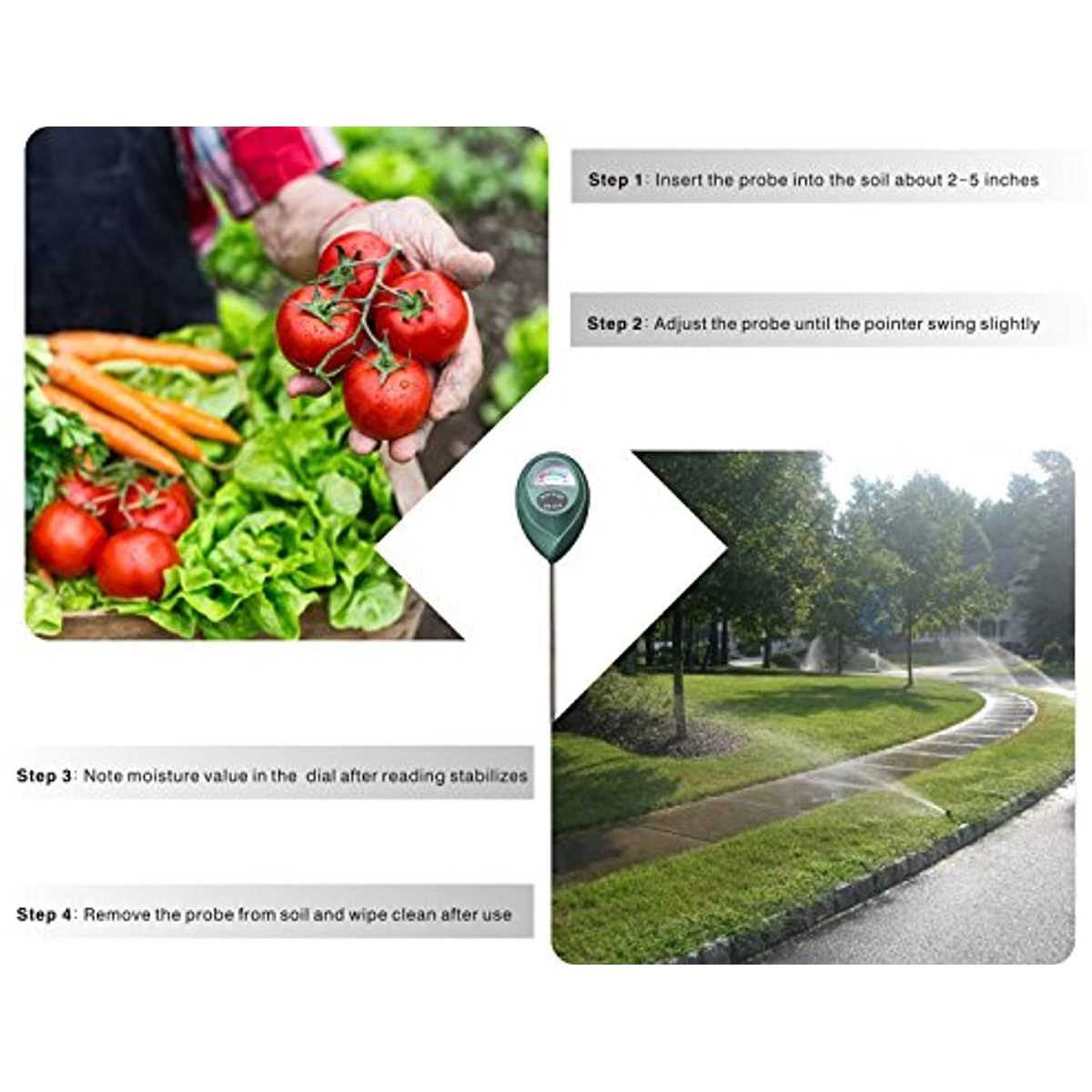 Xlux Soil Moisture Meter, Plant Water Monitor, Soil Hygrometer Sensor for Gardening, Farming, Indoor and Outdoor Plants - Image 4