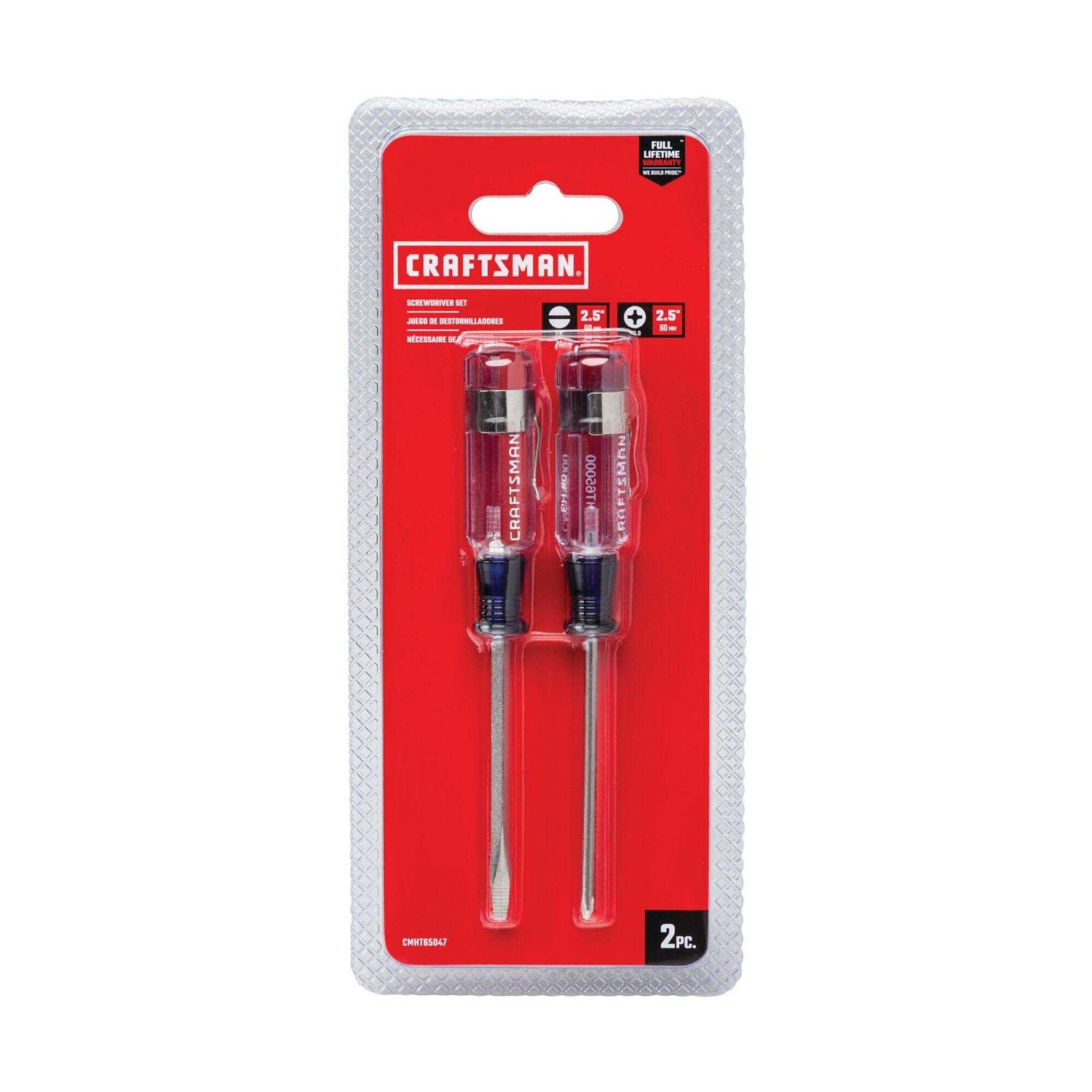 Craftsman 2-Piece Acetate Handle Screwdriver Set CMHT65047 - Image 5