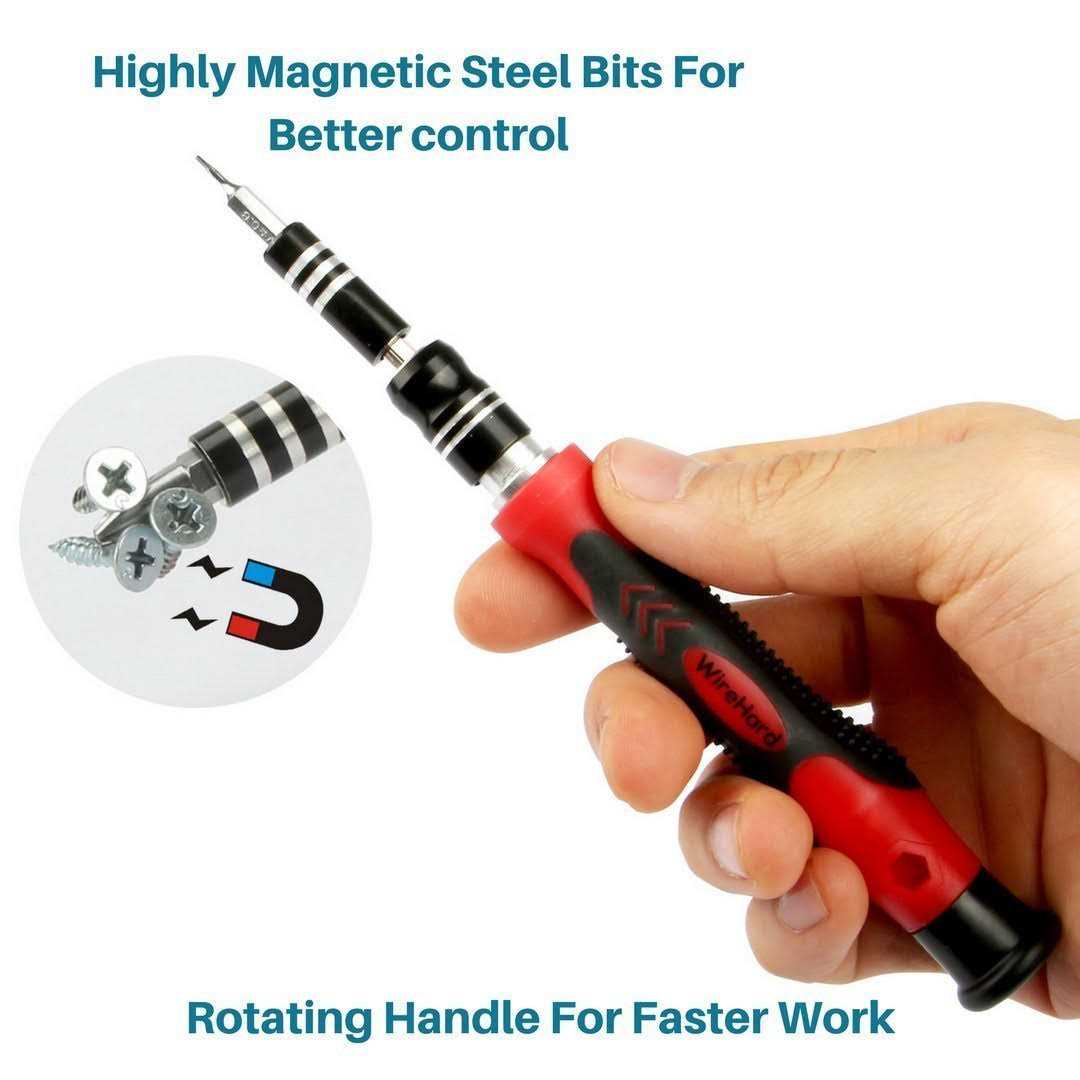 WIREHARD 62 in 1 Multi-Bit Precision Screwdriver Set Magnetic iPhone and Computer Repair Tool Kit - Image 4