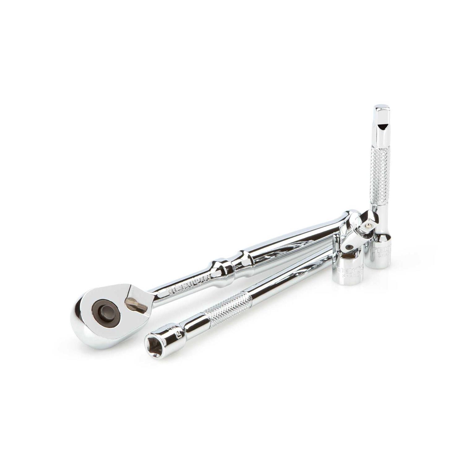 Tekton 1/4 Inch Drive 12-Point Socket and Ratchet Set SKT05302 - Image 3