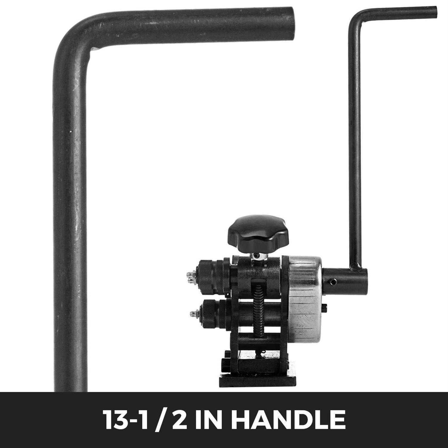 VEVOR Ring Roller Bender 3in Ring Size 1/4in Round Steel & 1x3/16 Flat Steel Capacity Portable Hand Crank Ring Roller SDWGJGYS000000001V0 - Image 3