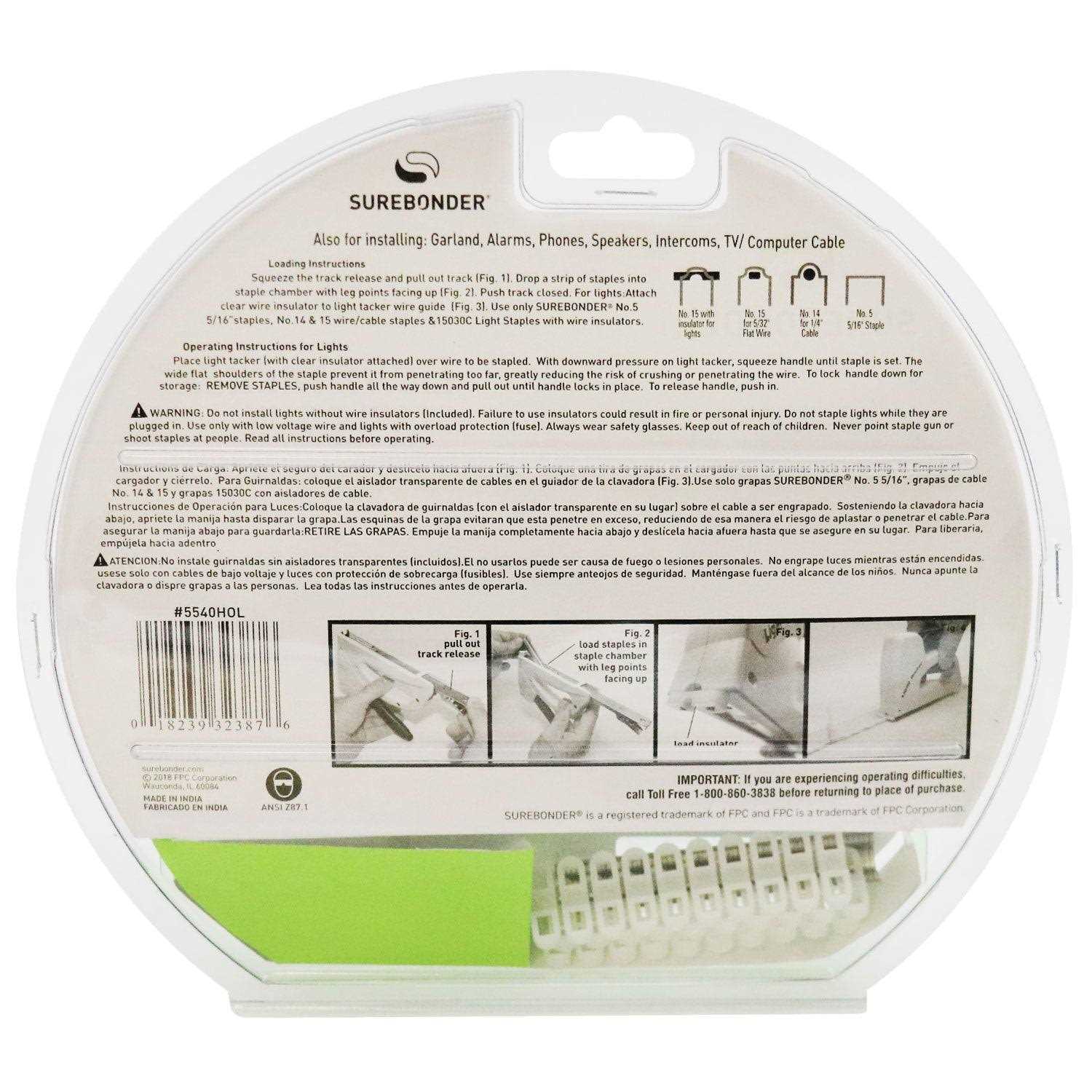 Surebonder 5540HOL Holiday Light Tacker Staple Gun - Image 5