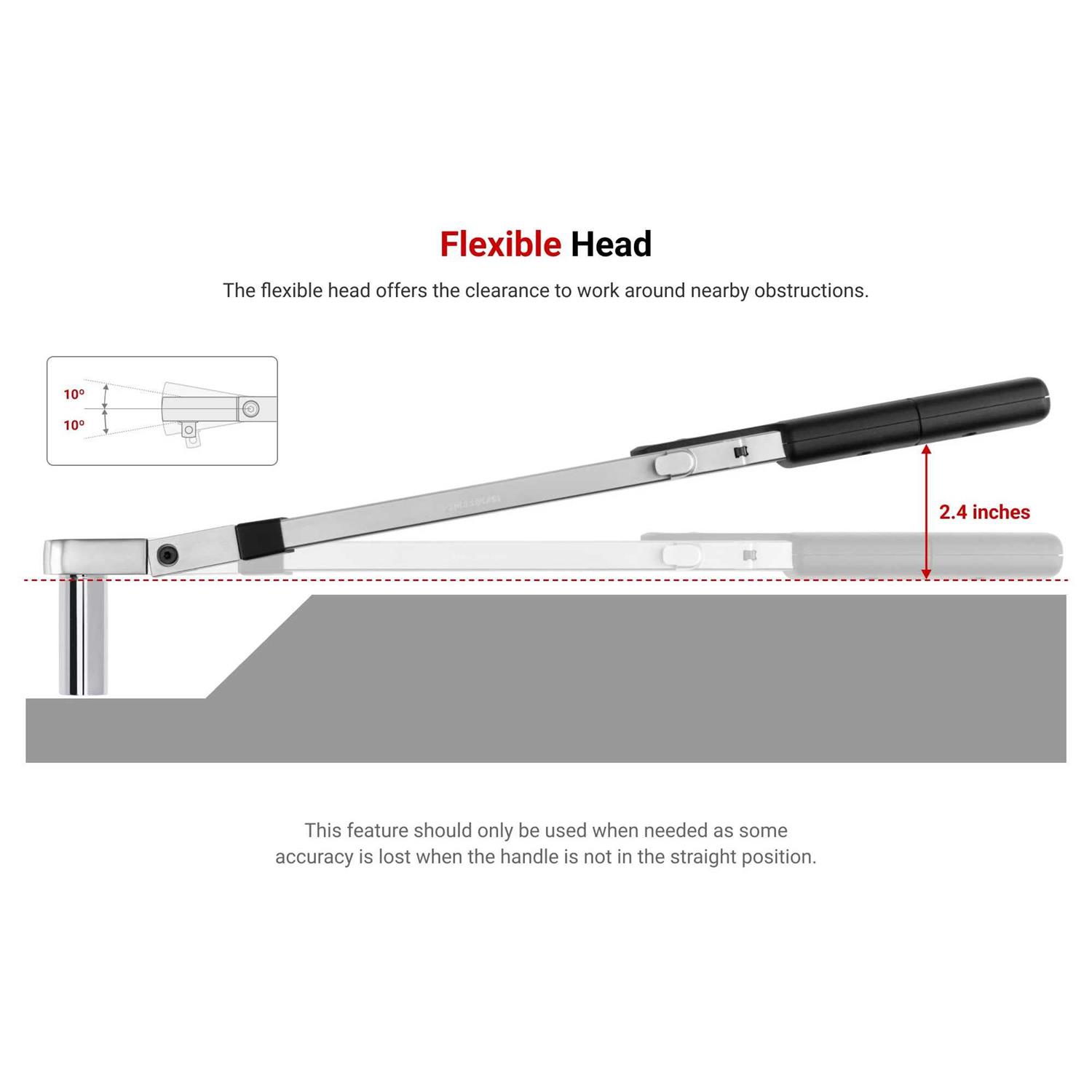 TEKTON 3/8 in. Drive 72-Tooth Split Beam Torque Wrench - Image 4