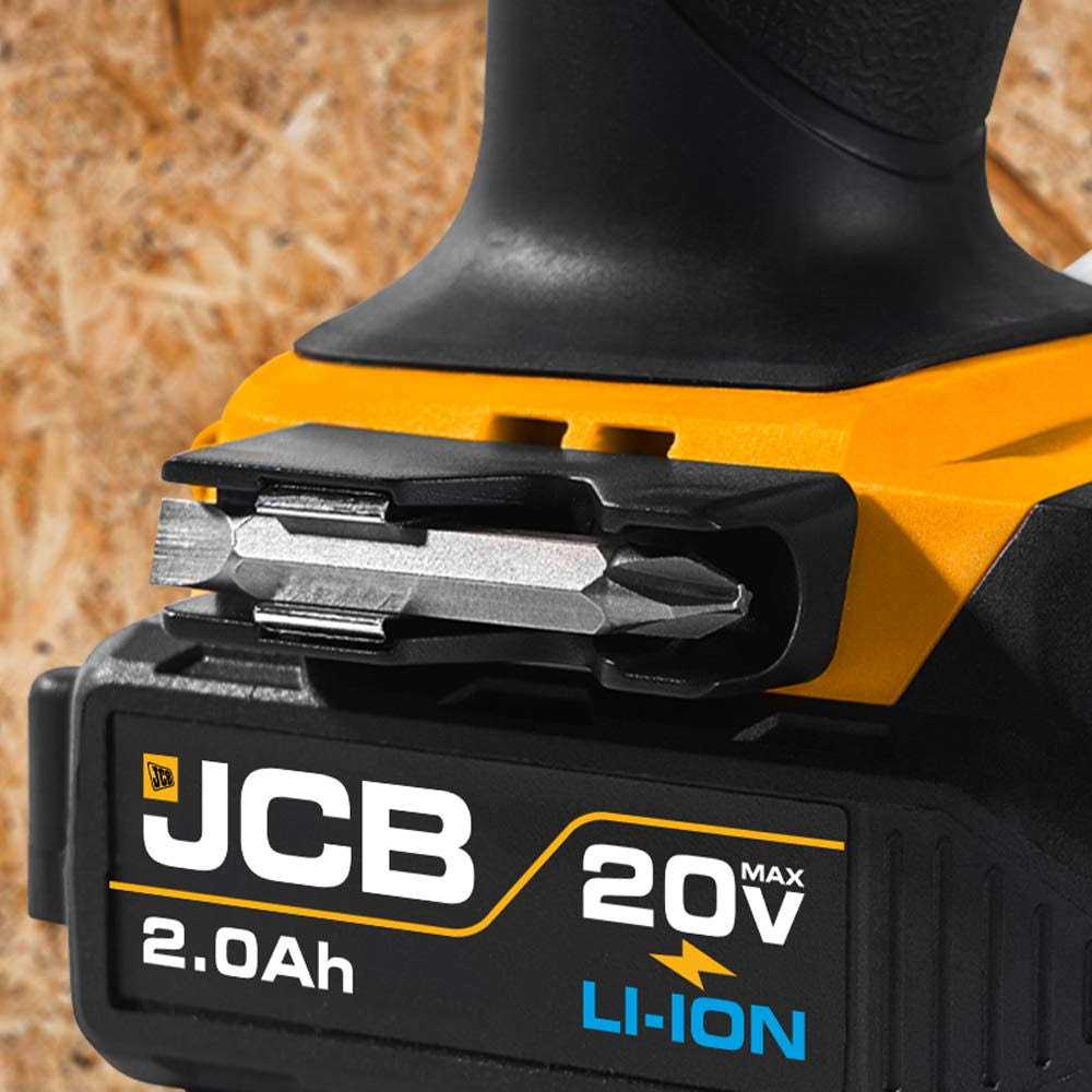 JCB Tools JCB 20V Cordless Drill Driver Power Tool 2.0Ah Battery, Charger And Zip - Image 2