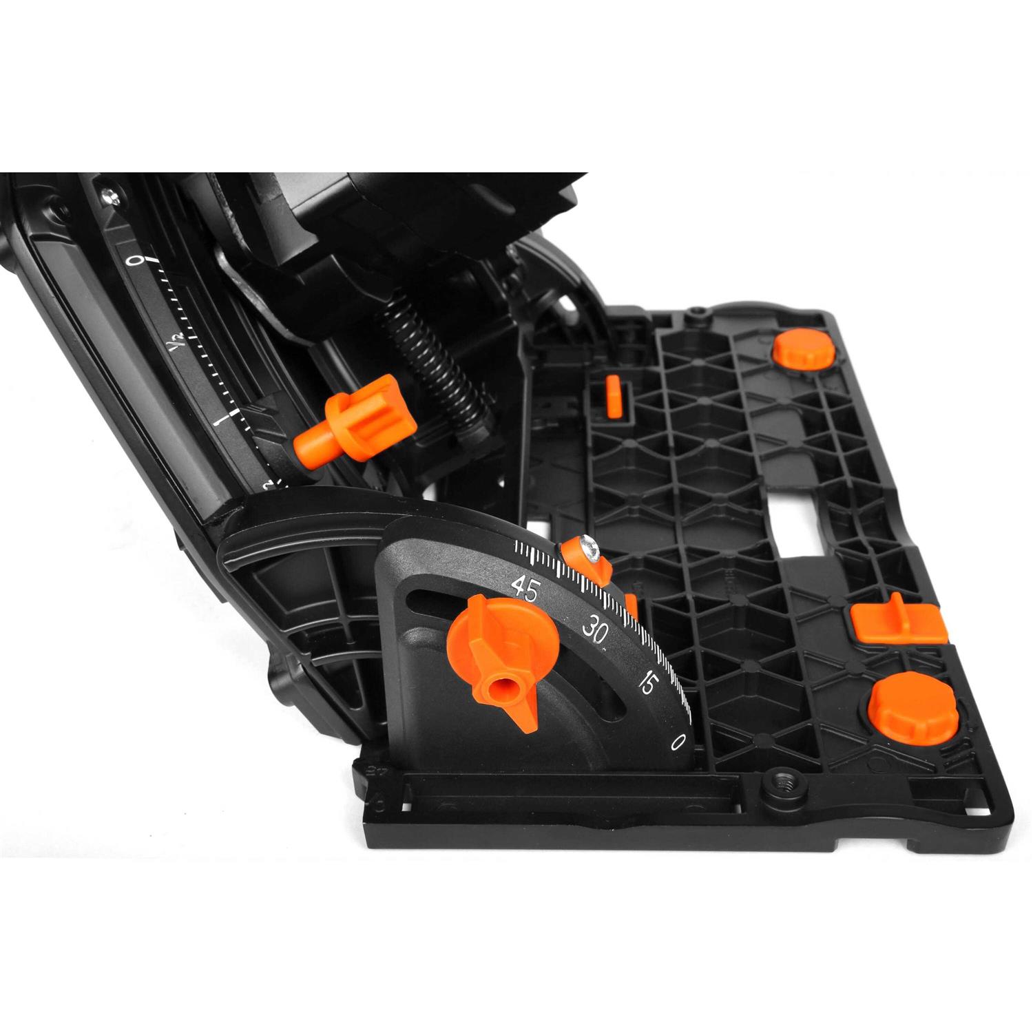 WEN 20V Max 6.5-Inch Cordless Brushless Plunge Cut Variable Speed Track Saw with Two 4.0 Ah Batteries and Charger - Image 5