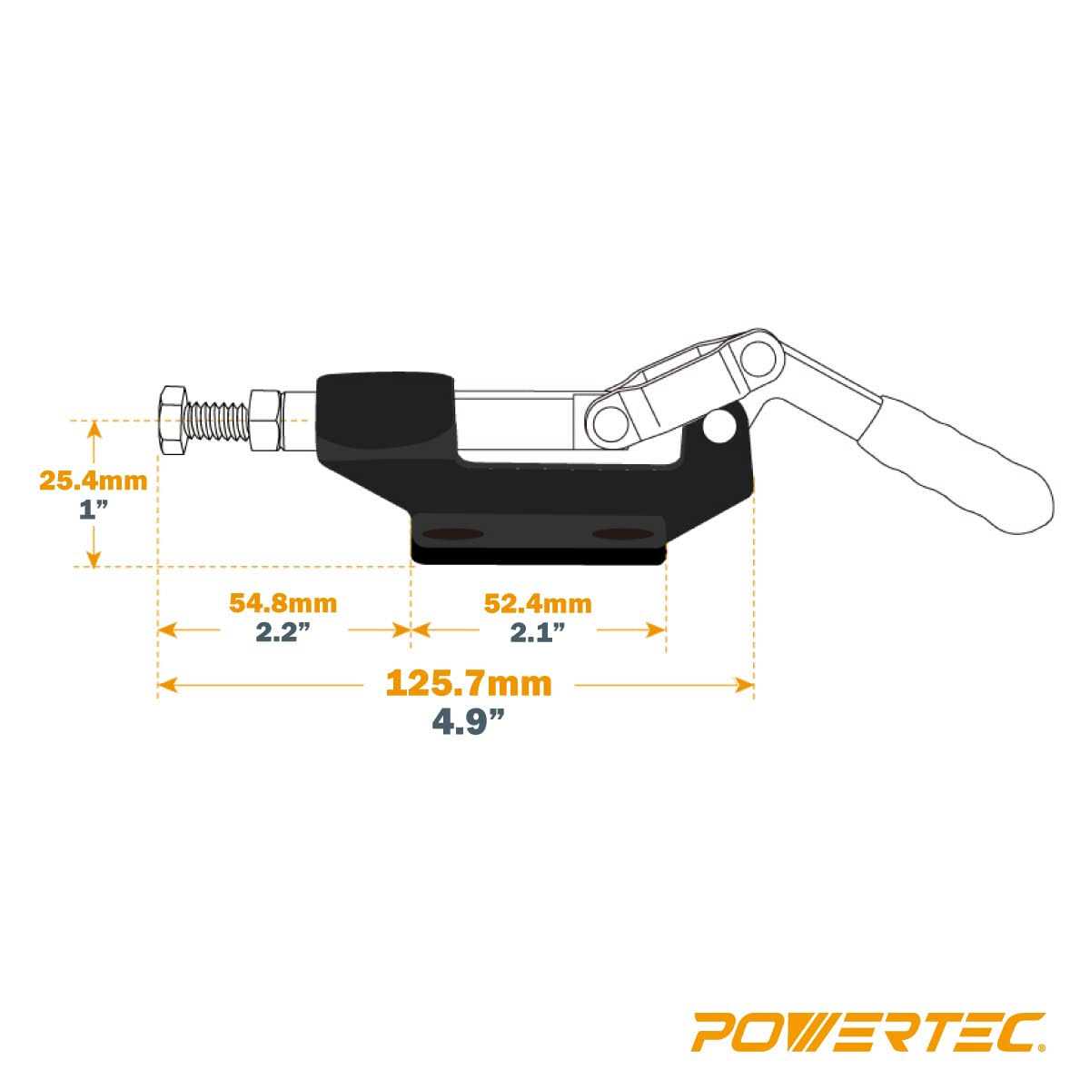 Powertec 20318-P4 Push Pull Toggle Clamp 305CM 500 lb Heavy Duty Holding Capacity - Image 5