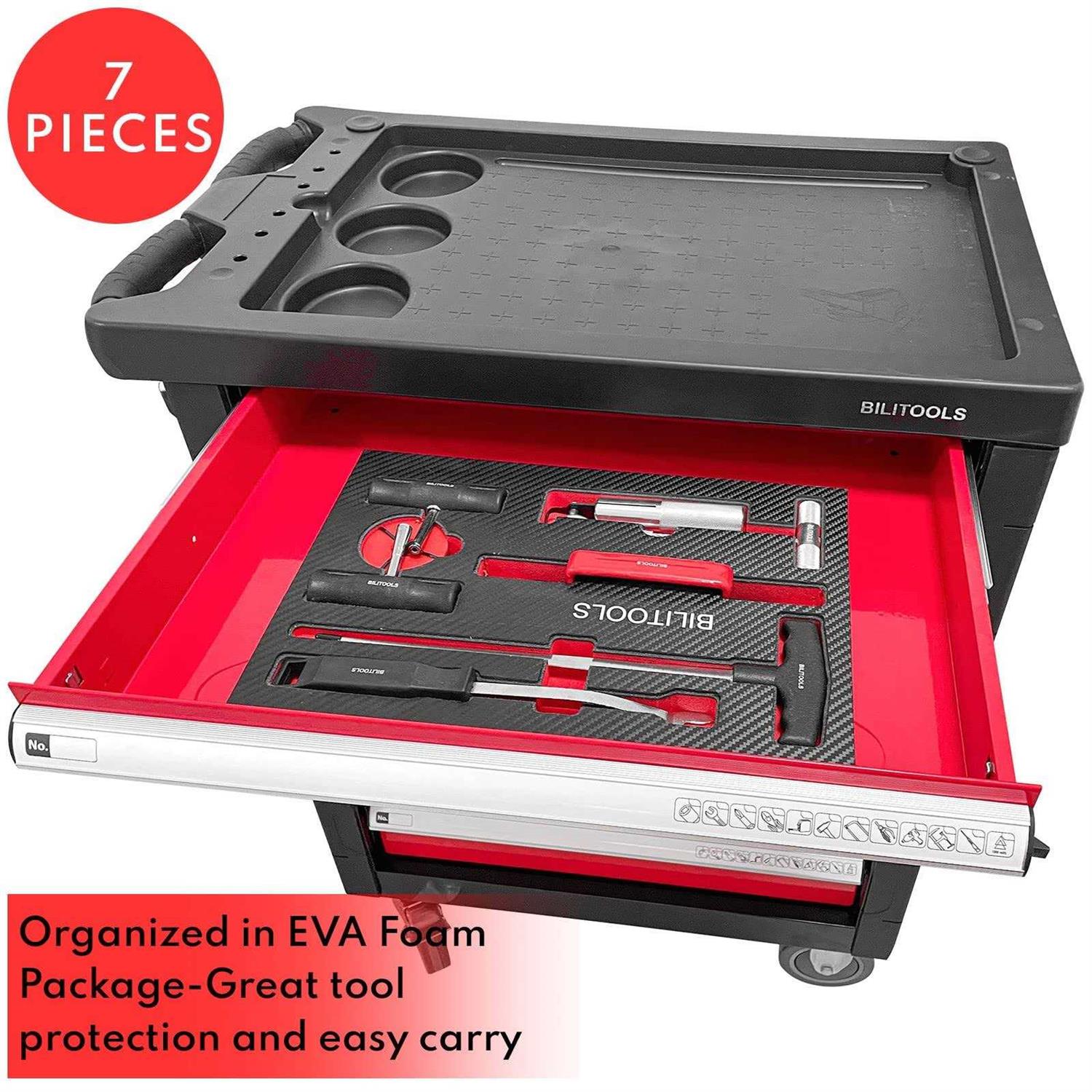 BILITOOLS 7-Piece Windshield Removal Tool Kit for Classic Vintage Car Windscreen Remover Set - Image 3