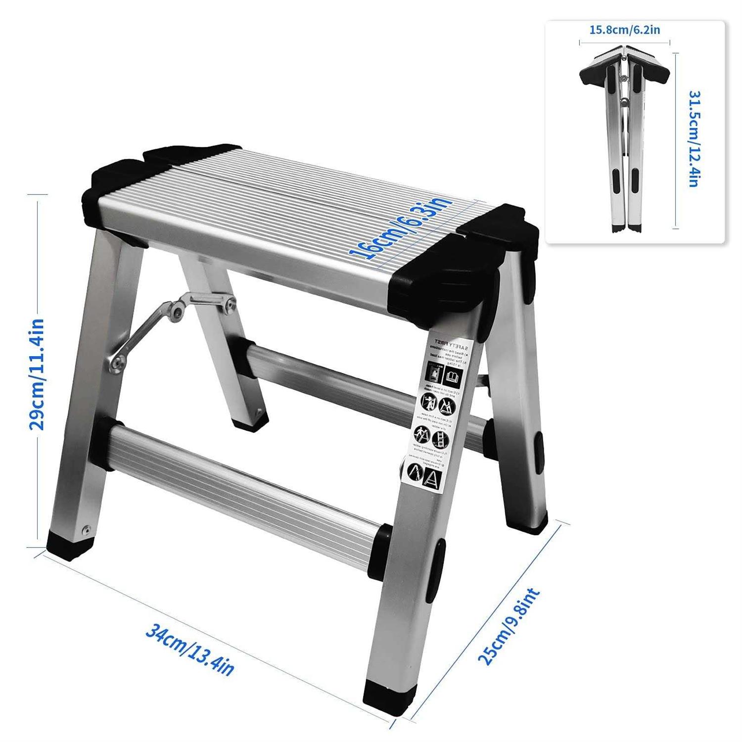 Folding Step Stool Small Foldable Step Stool One Step Ladder with 330 lb Large L - Image 2