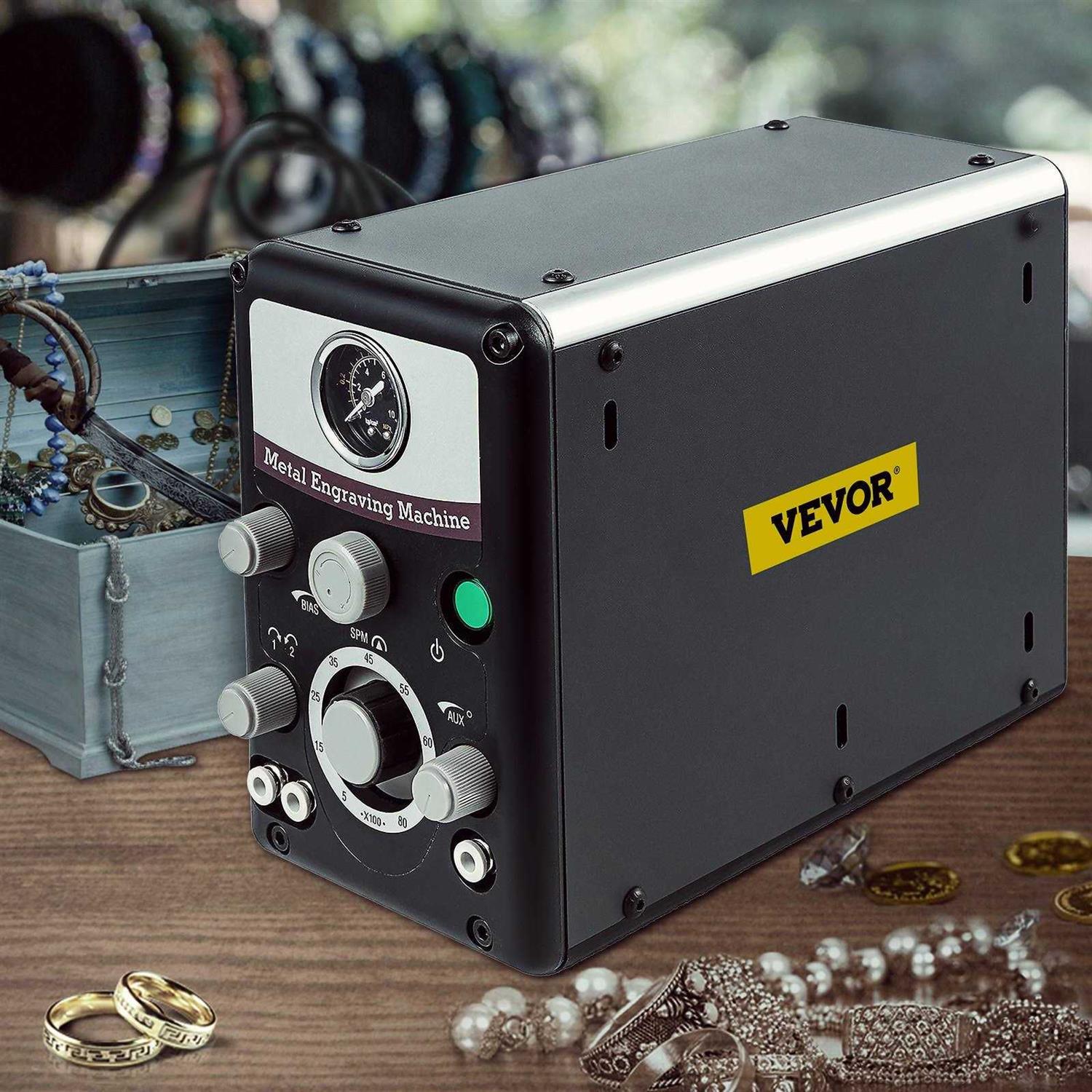 VEVOR Pneumatic Jewelry Engraver Machine 110V 60Hz Pneumatic Hand Engraving Machines 400-8000 Rpm DKJSTQD0000000001V1 - Image 3