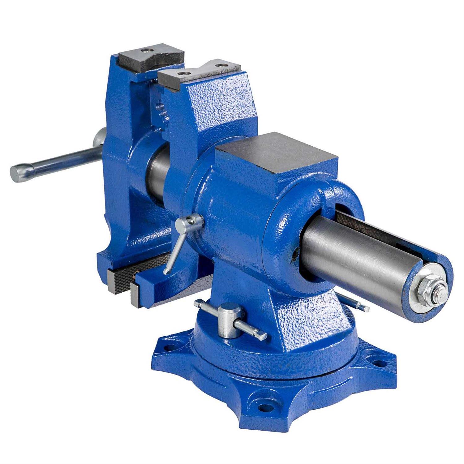 VEVOR 4 Heavy Duty Bench Vise Double Swivel Rotating Vise Head/Body Rotates 360A ,Pipe Vise Bench Vices 15Kn Clamping Force