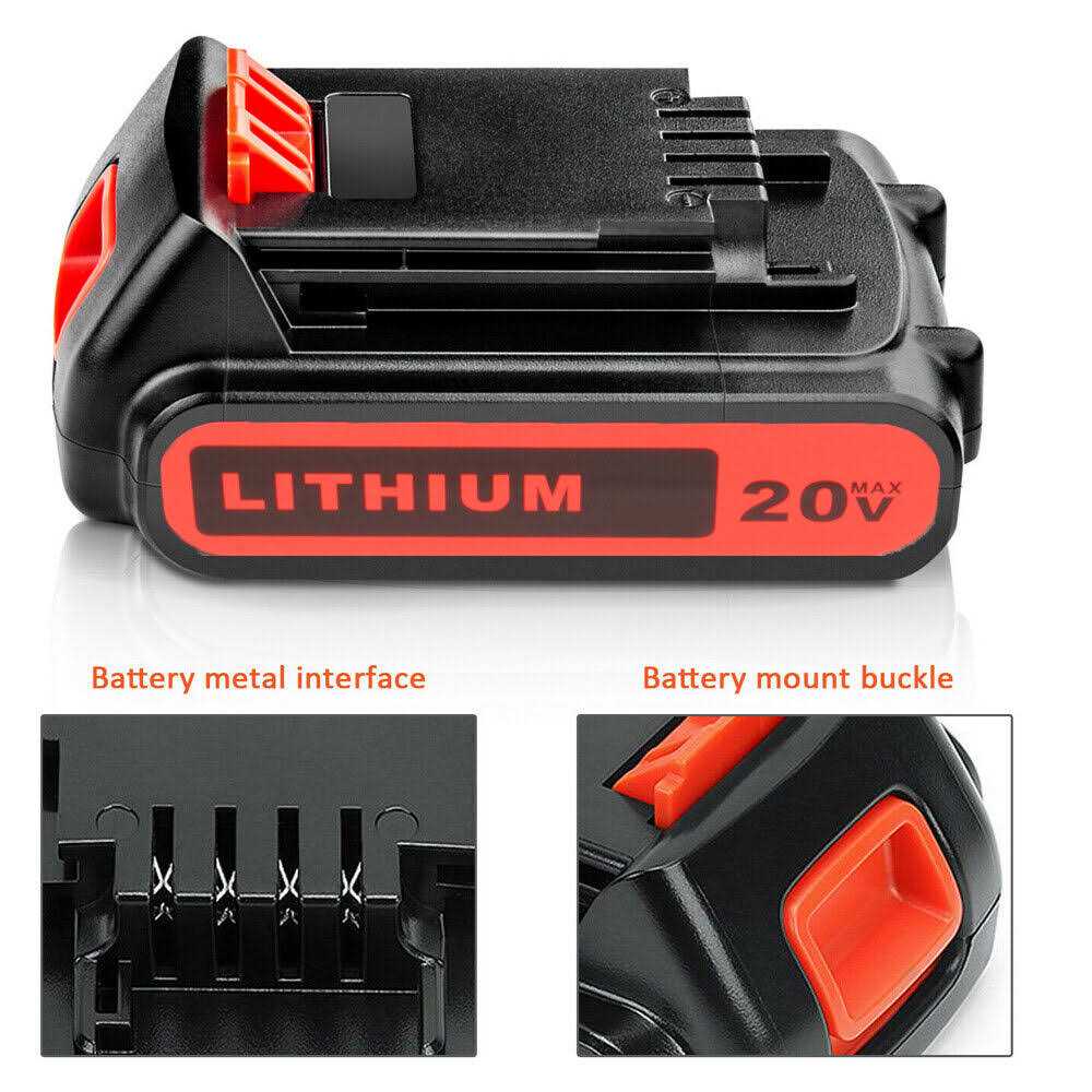 BLACK+DECKER 20V MAX Lithium Ion Battery LBXR20 - Image 5