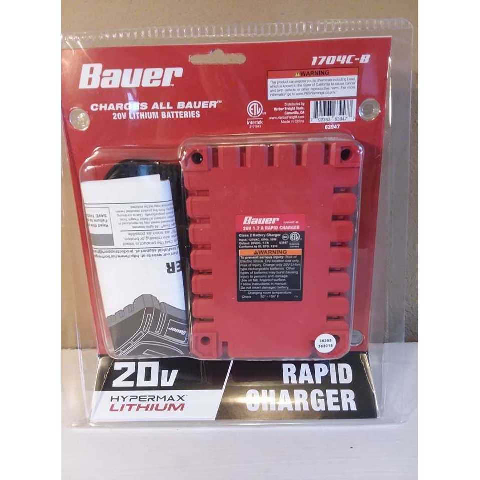 Bauer 20V Lithium-Ion Rapid Charger - Image 5