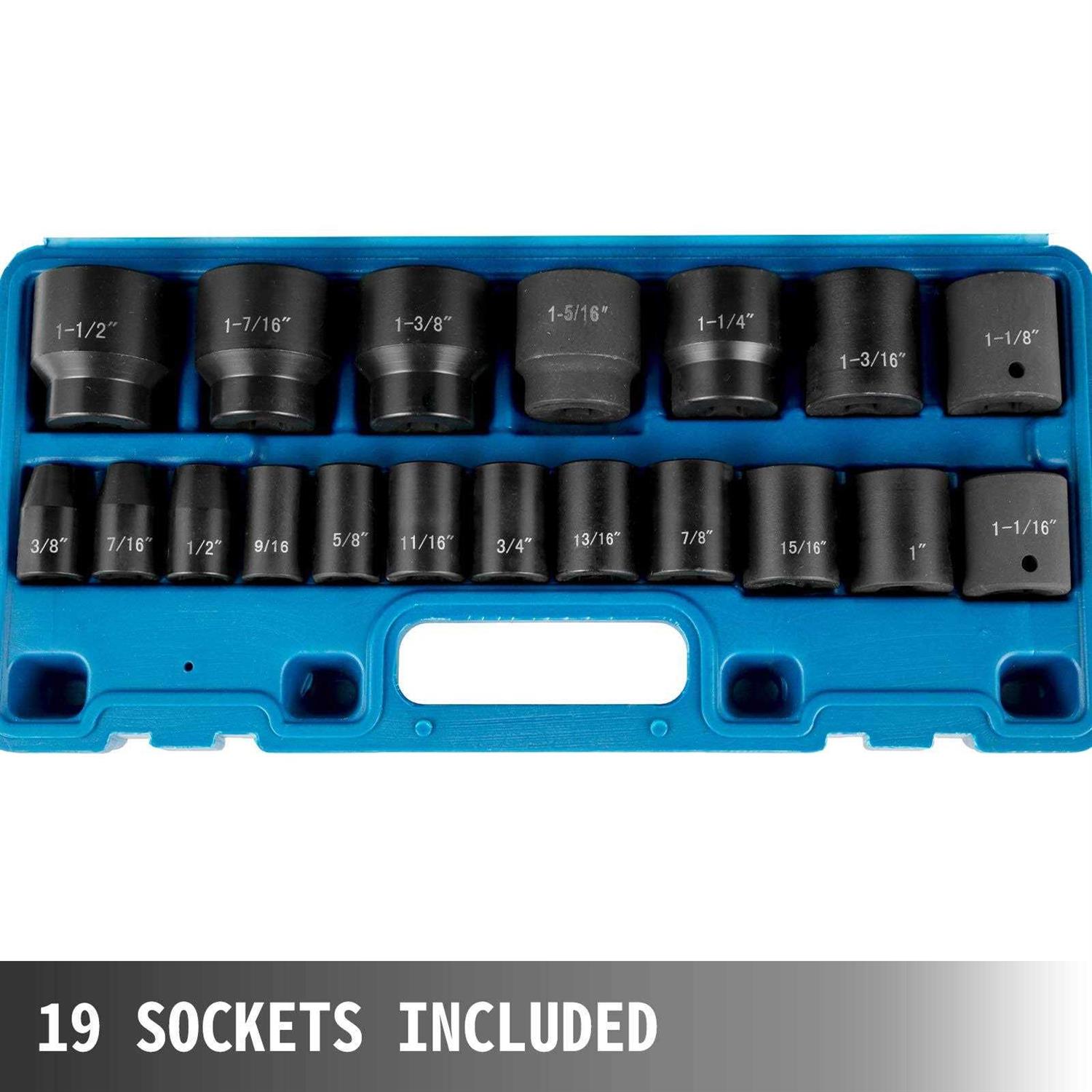 VEVOR Impact Socket Set 1/2 Inches 19 Piece Impact Sockets - Image 4