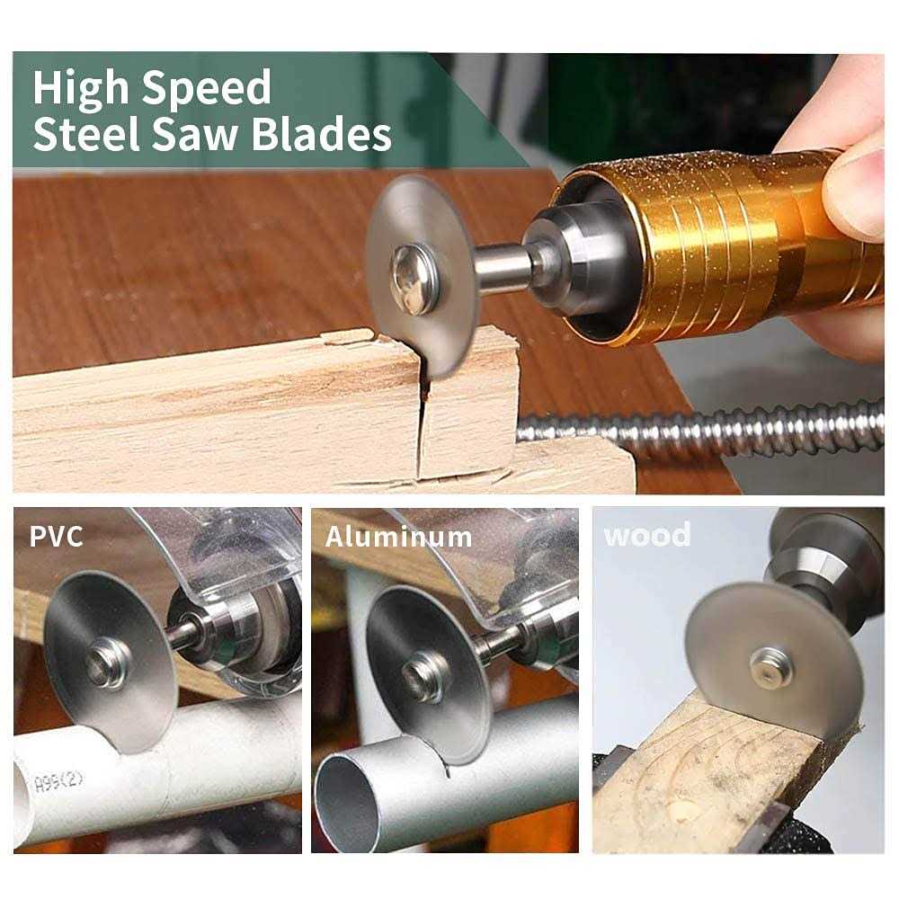 Cutting Wheel Set for Dremel Rotary Tool HSS Circular Saw Blades - Image 5