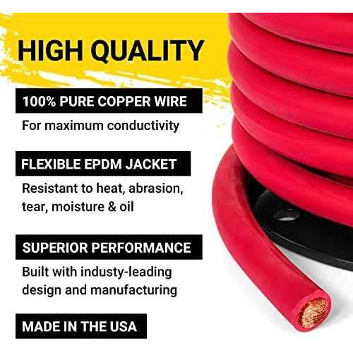 Spartan Power Welding Lead & Car Battery Cable Copper Wire DIY Bulk Car Battery Cable - Image 3