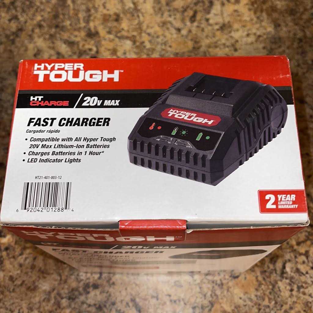 Hyper Tough 20v Max Lithium Ion Fast Charger with Quick Battery Charging - Image 4