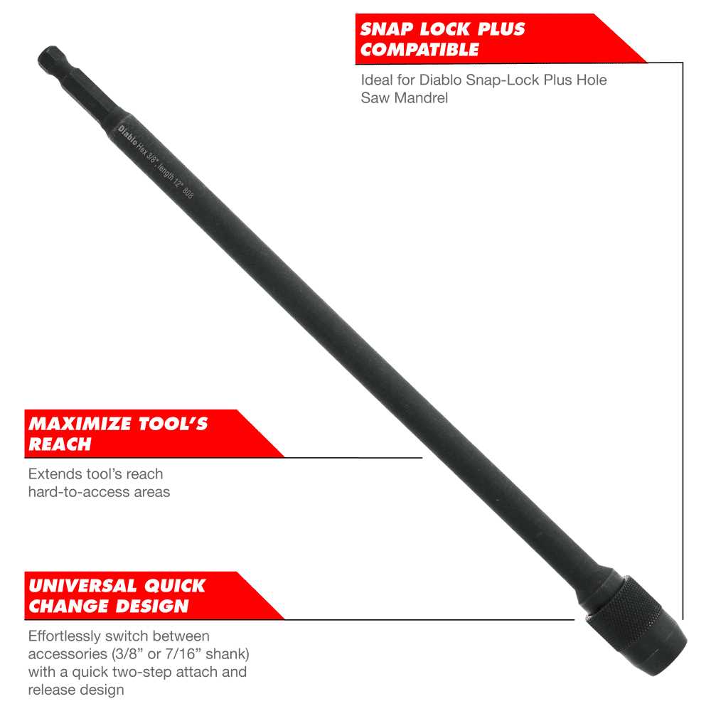 Diablo 1/4 in. x 12 in. Universal Extension - Image 4