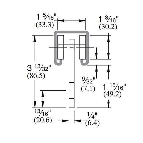 Hi Flame 4 Wheel Trolley Assembly, Four Bearing Trolley Assembly for Taller Strut Channel or All 1-58 Channel - Image 2