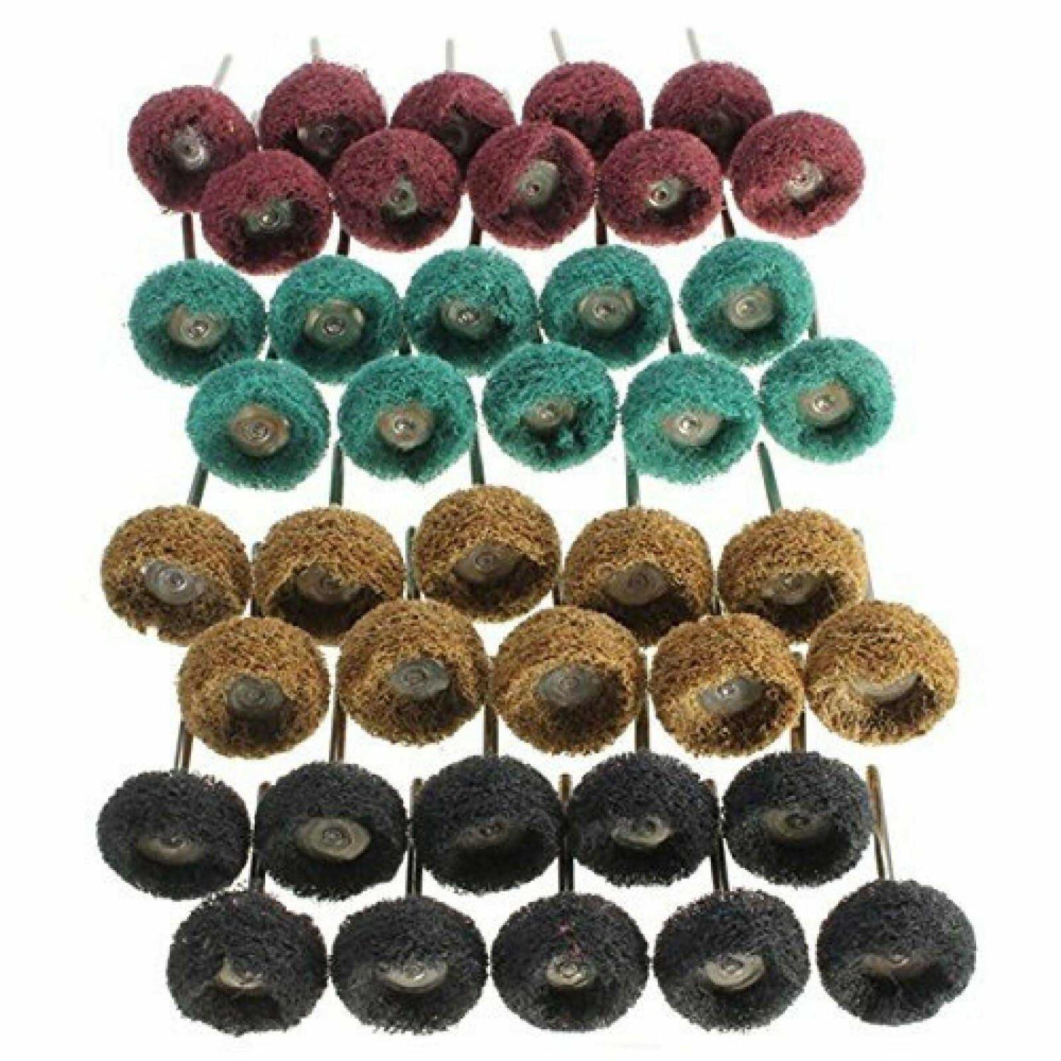 Rocaris 40 Pack 1 inch Abrasive Wheel Buffing Polishing Wheel Set For Rotary Tool - Image 3