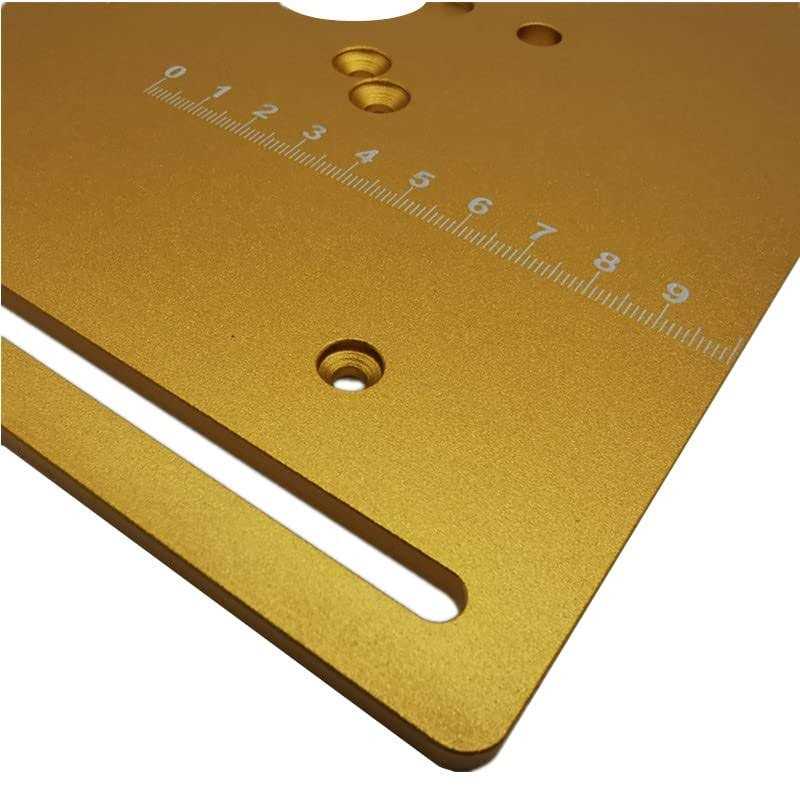 Aluminum Router Table Insert Plate W/Miter Gauge for Woodworking Benches Table Saw Multifunctional Trimmer Engraving Machine - Image 3