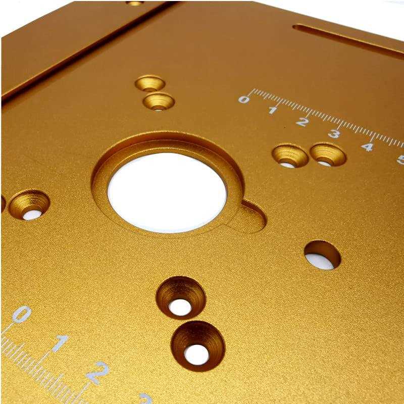 Aluminum Router Table Insert Plate W/Miter Gauge for Woodworking Benches Table Saw Multifunctional Trimmer Engraving Machine - Image 5