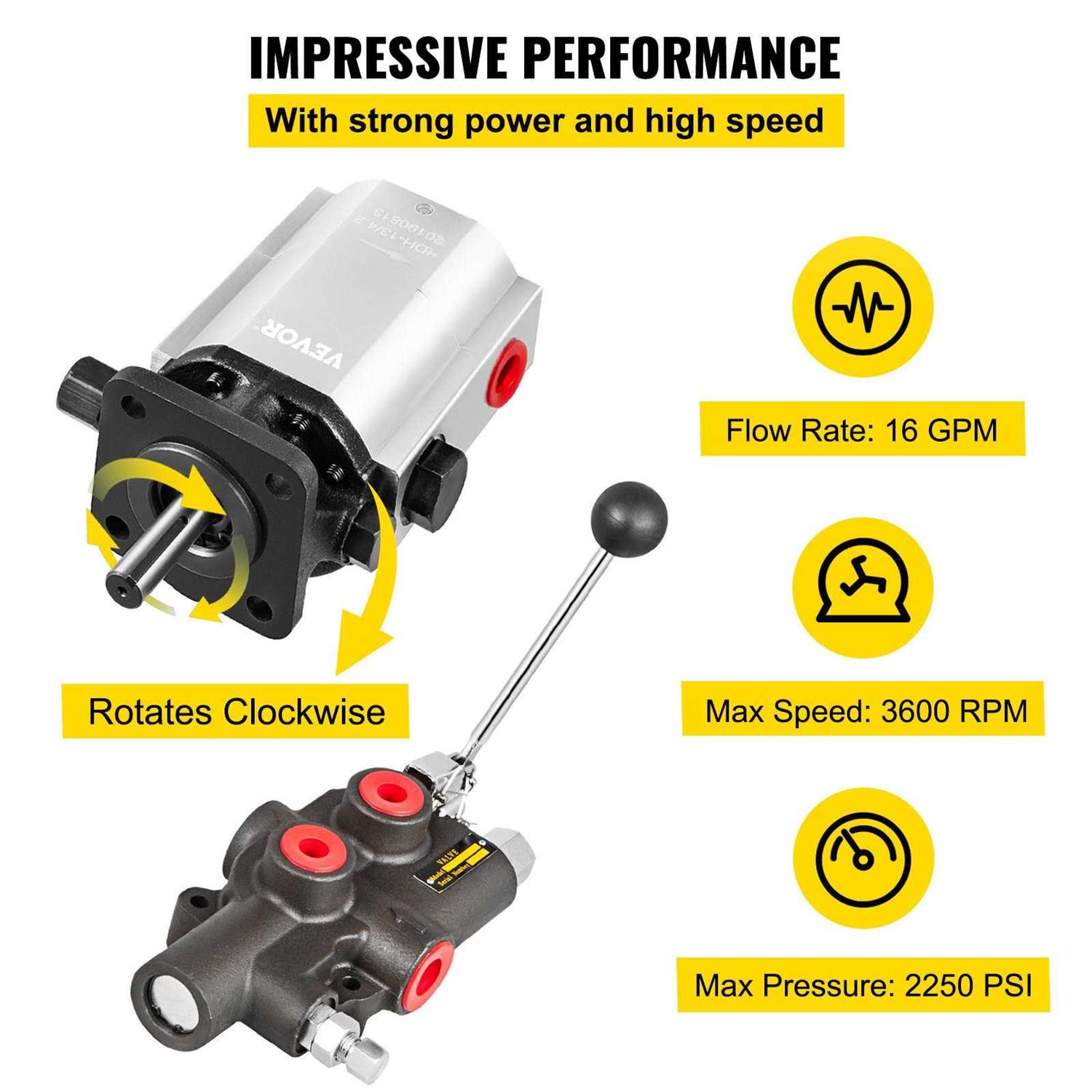 Best In Auto Bestauto Log Splitter Pump Kit 16 GPM Log Splitter Hydraulic Pump 2 Stage Wood - Image 5