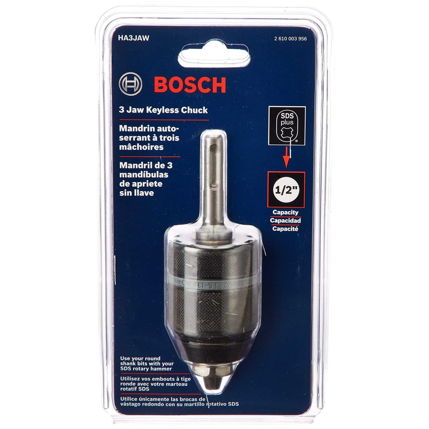 Bosch HA3JAW 3-Jaw Keyless Chuck with SDS-Plus Shank - Image 5