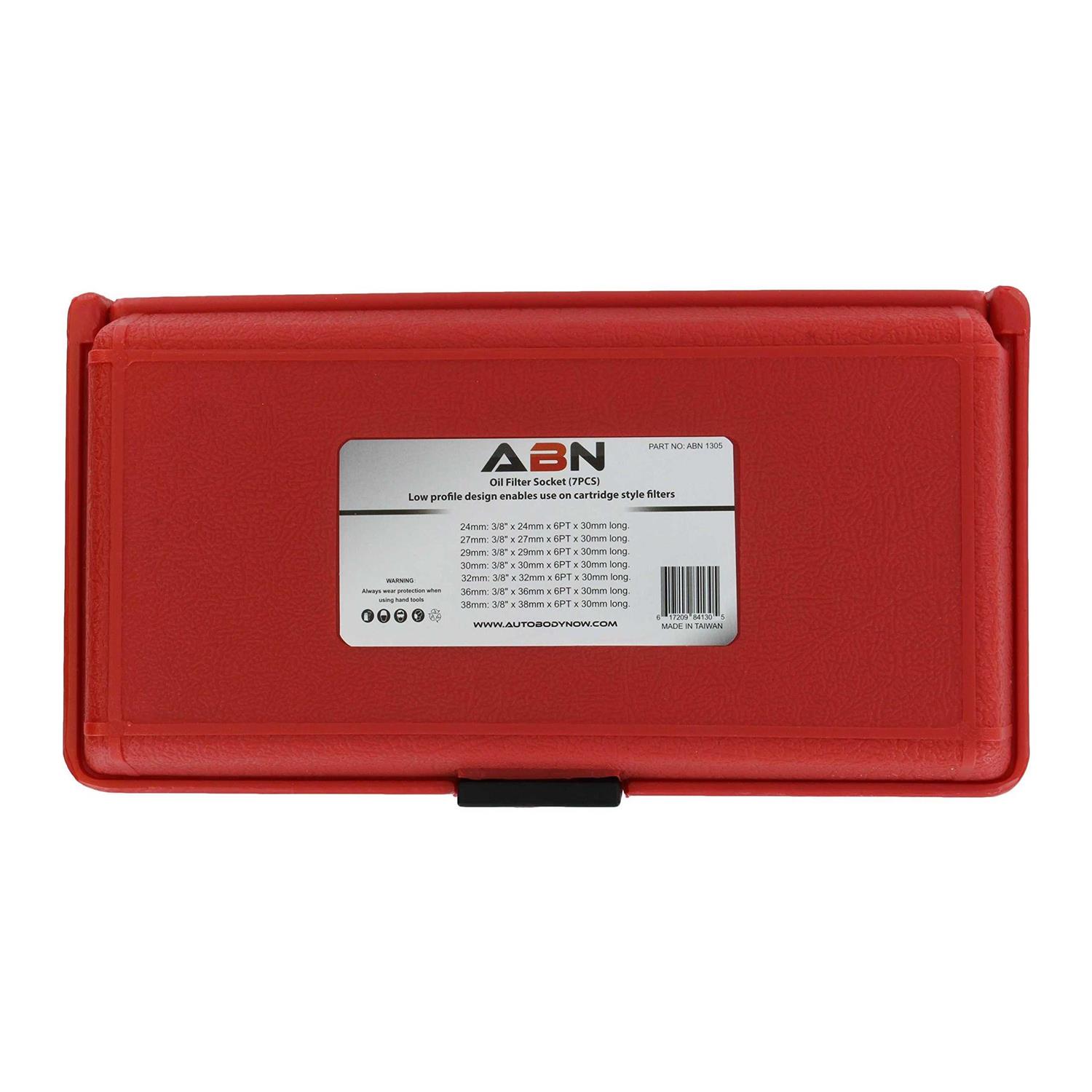 Abn Oil Filter Cap Wrench Metric 7-Piece Socket Set Tool Kit 24mm to 38mm for Bmw - Image 5