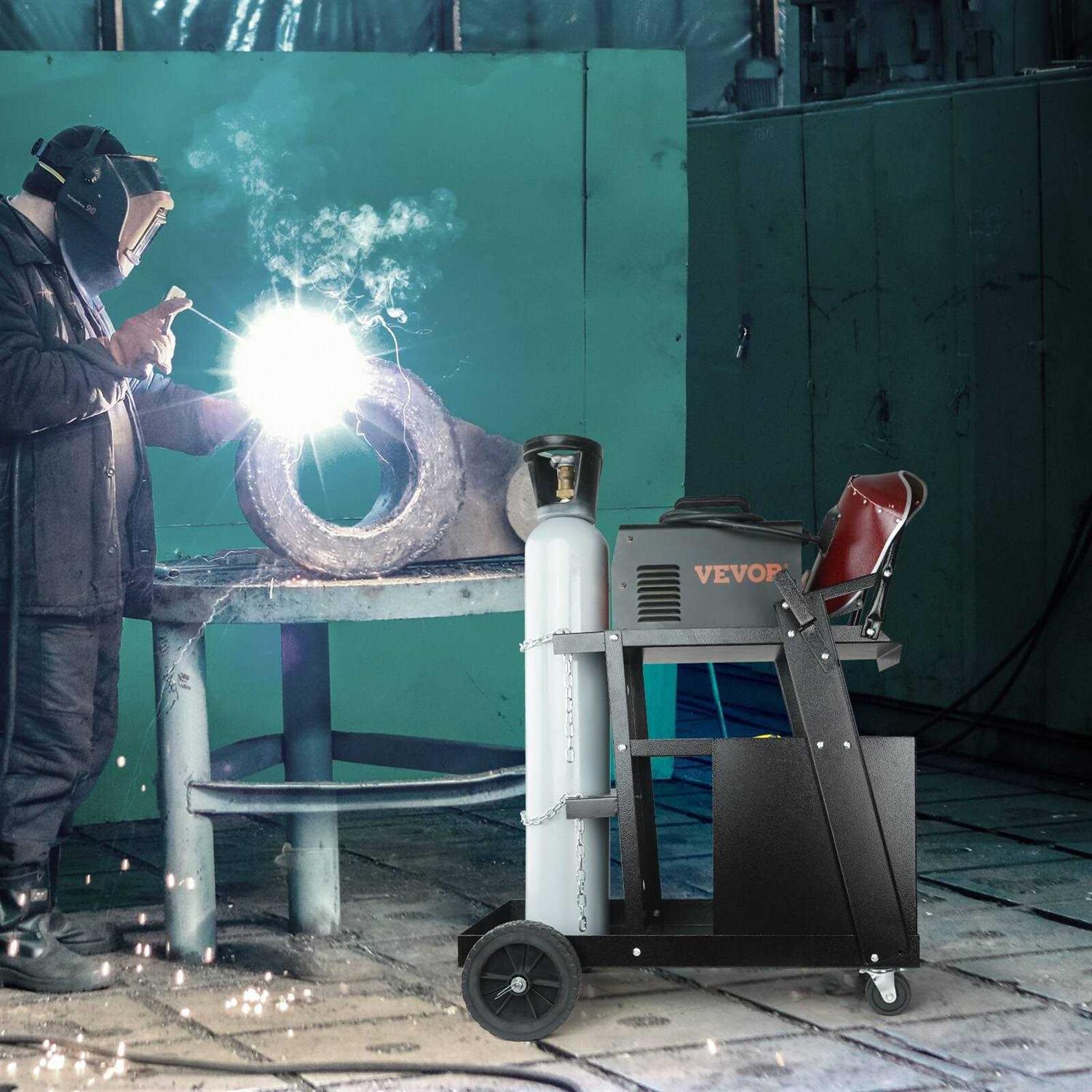 VEVOR Welding Cart 2-Tier 4 Drawers Welder Cart with 265LBS Static Weight Capacity ECSTHJTC265LBXFETV0 - Image 3