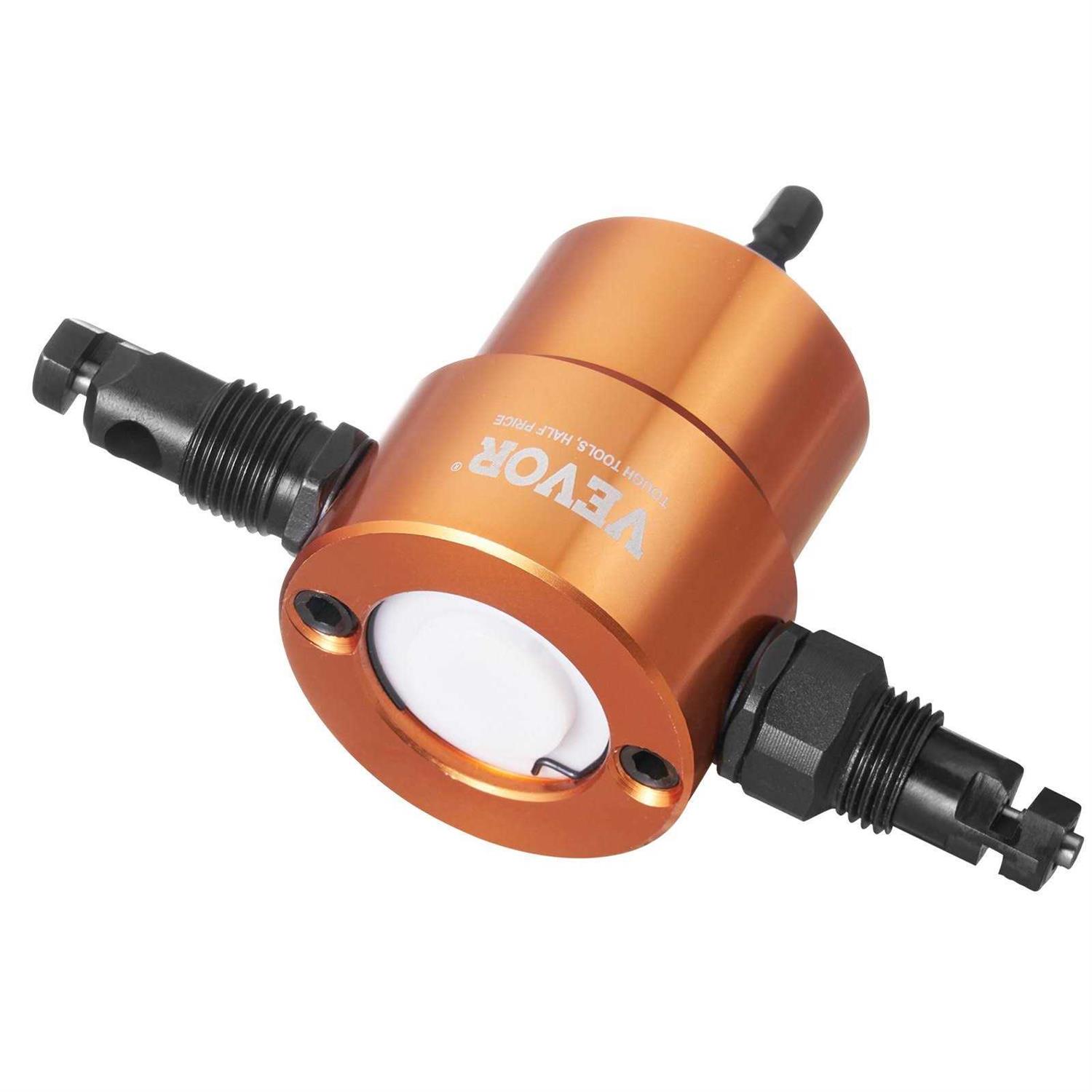 VEVOR Double Head Sheet Metal Nibbler Cutter 360 Degree Metal Nibbler Drill Attachment with Extra Punch and Die Cutting Hole Accessory and Step - Image 5
