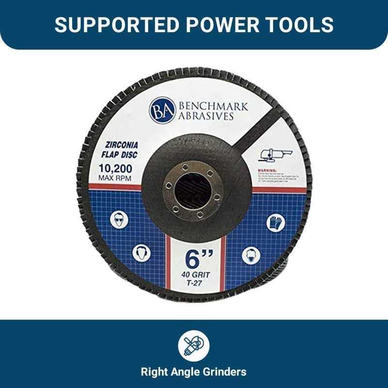 Benchmark Abrasives 7/8 Premium High Density Jumbo Zirconia Type 27 Flap Discs - Image 4