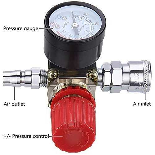 Preciva Air Compressor Pressure Regulator with Dial Gauge 0-175 psi Air Gauge for Air Compressor and Air Tools - Image 4